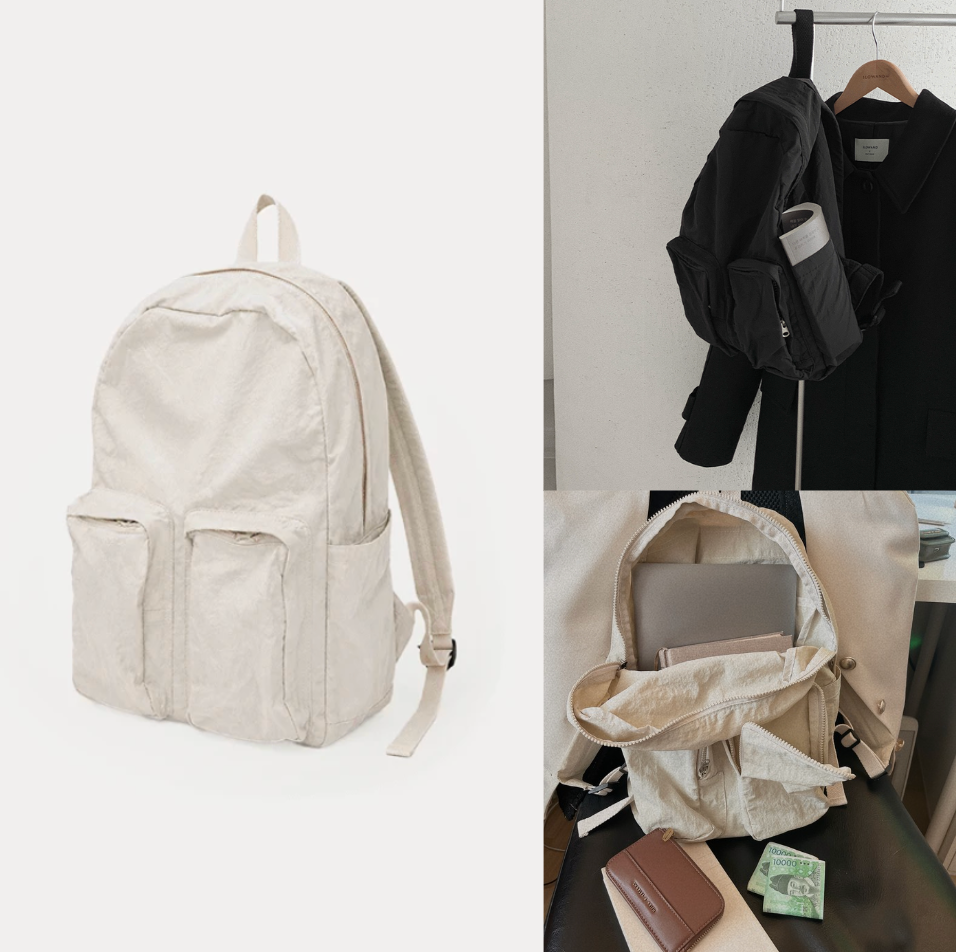 [超輕] 咖啡廳讀書包 簡單休閒 後背包 Backpack- 2色 slowand