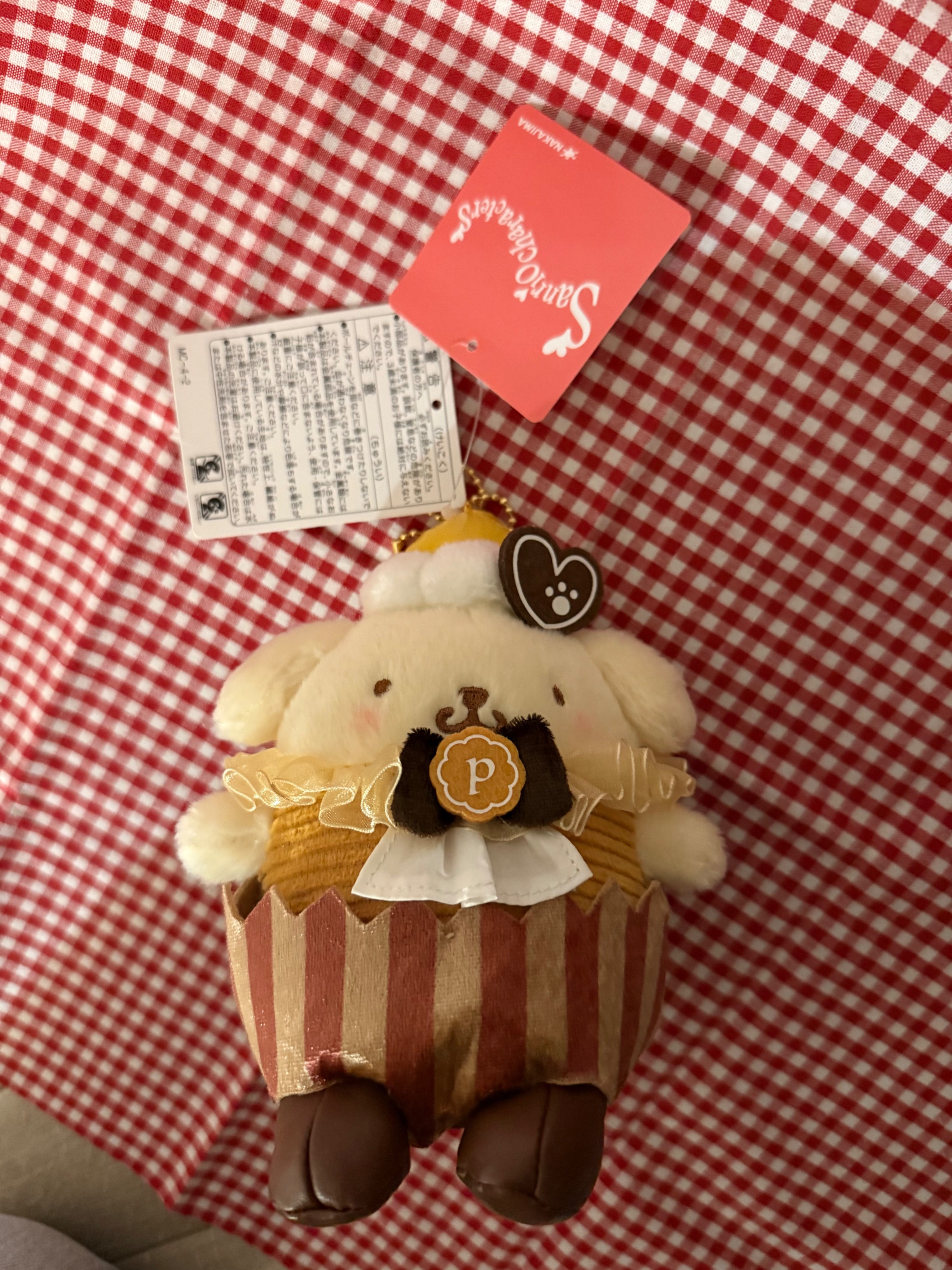 甜點布丁狗吊飾娃娃