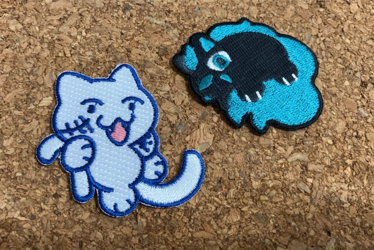 むーちゃん＆魔｜刺繡貼片