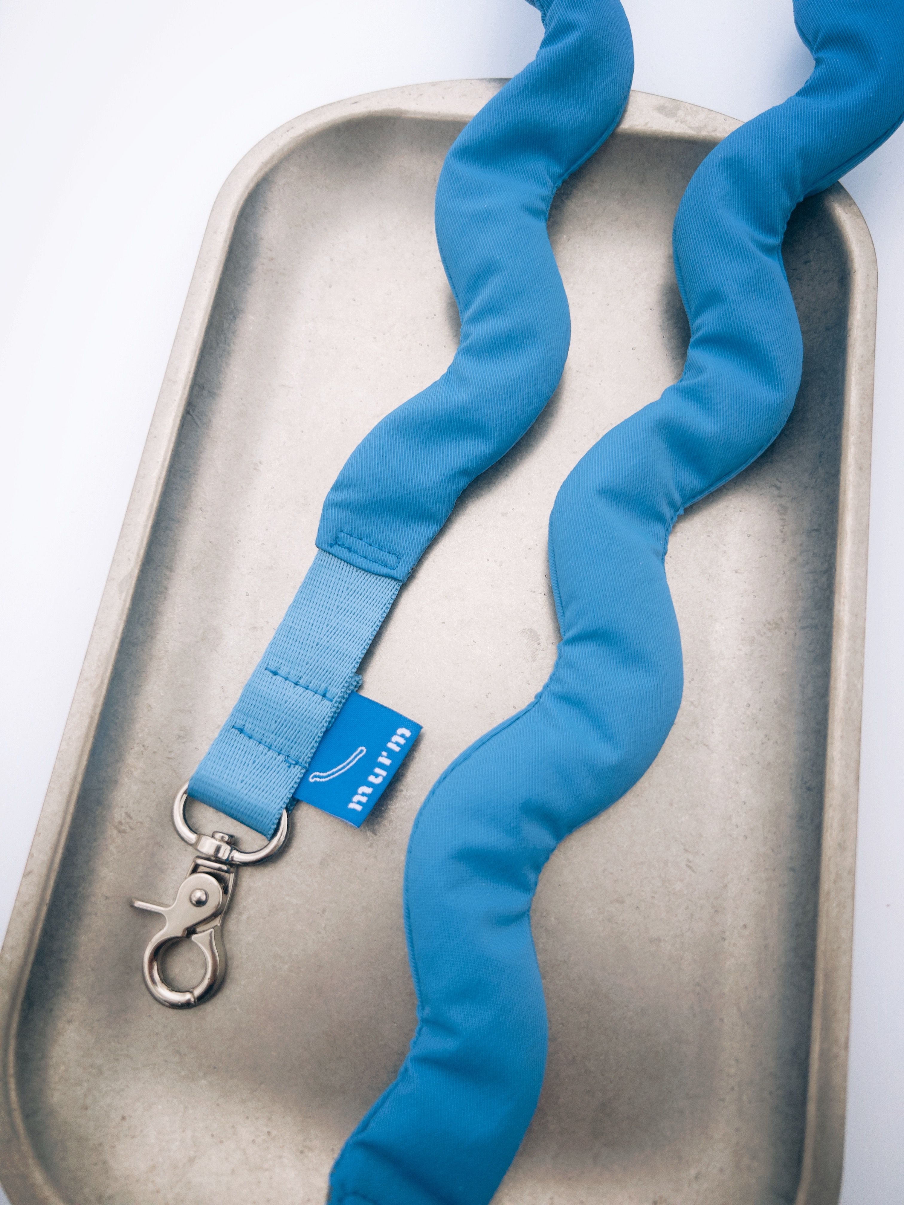 波浪鋪棉手機背帶 - 寶藍