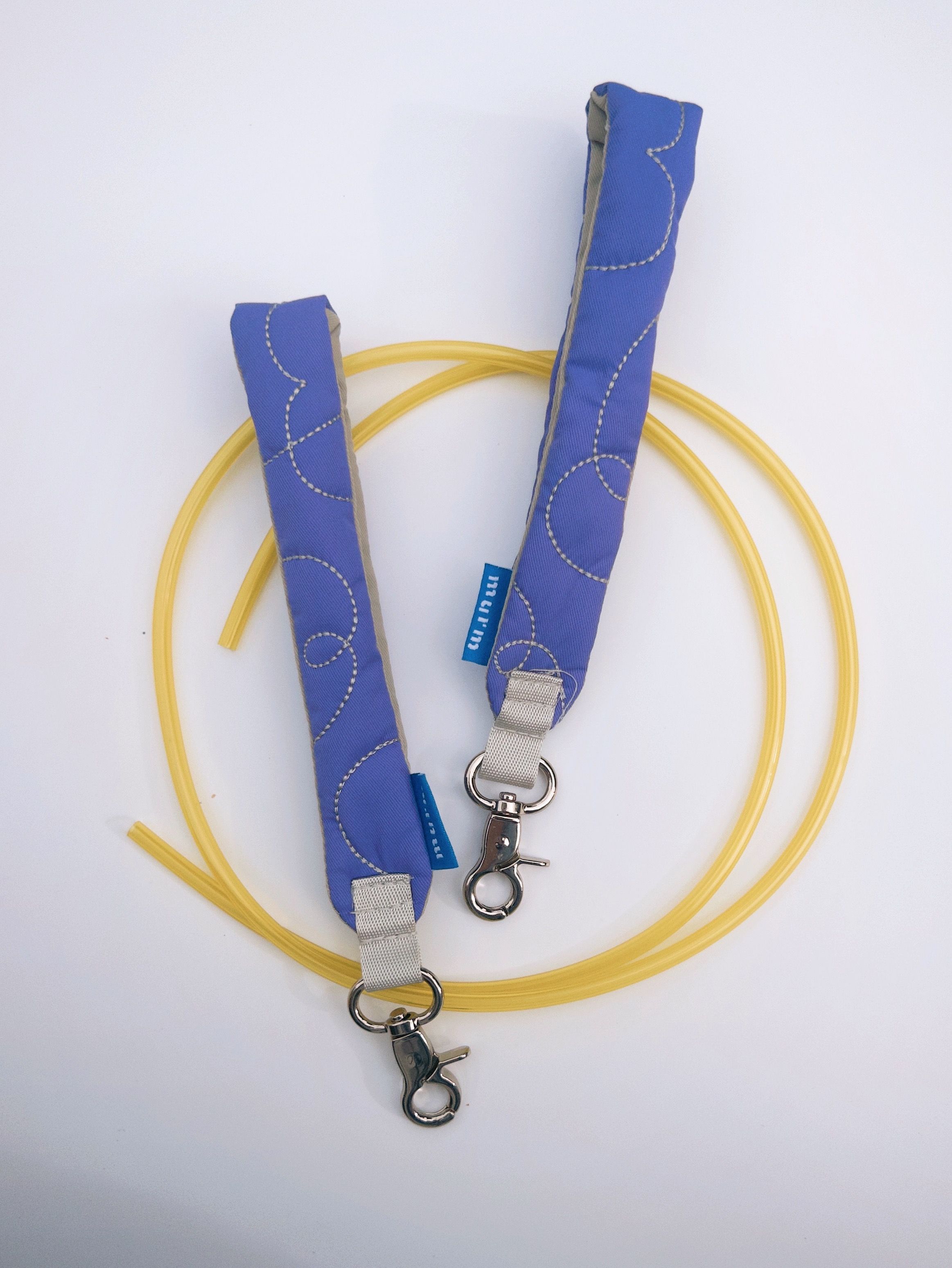 塗鴉鋪棉手機腕繩 - 紫灰