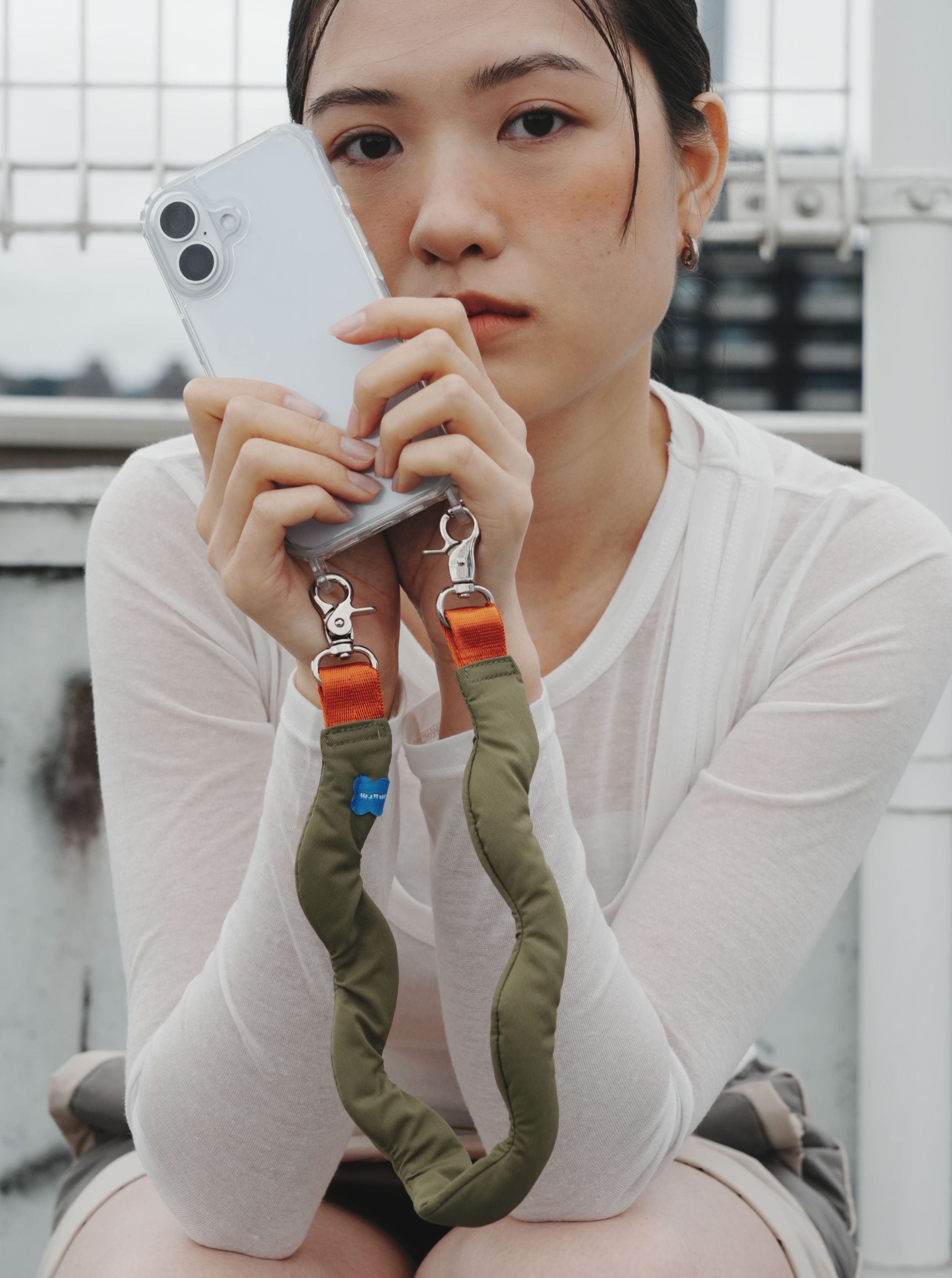 波浪手機腕繩 - 軍綠