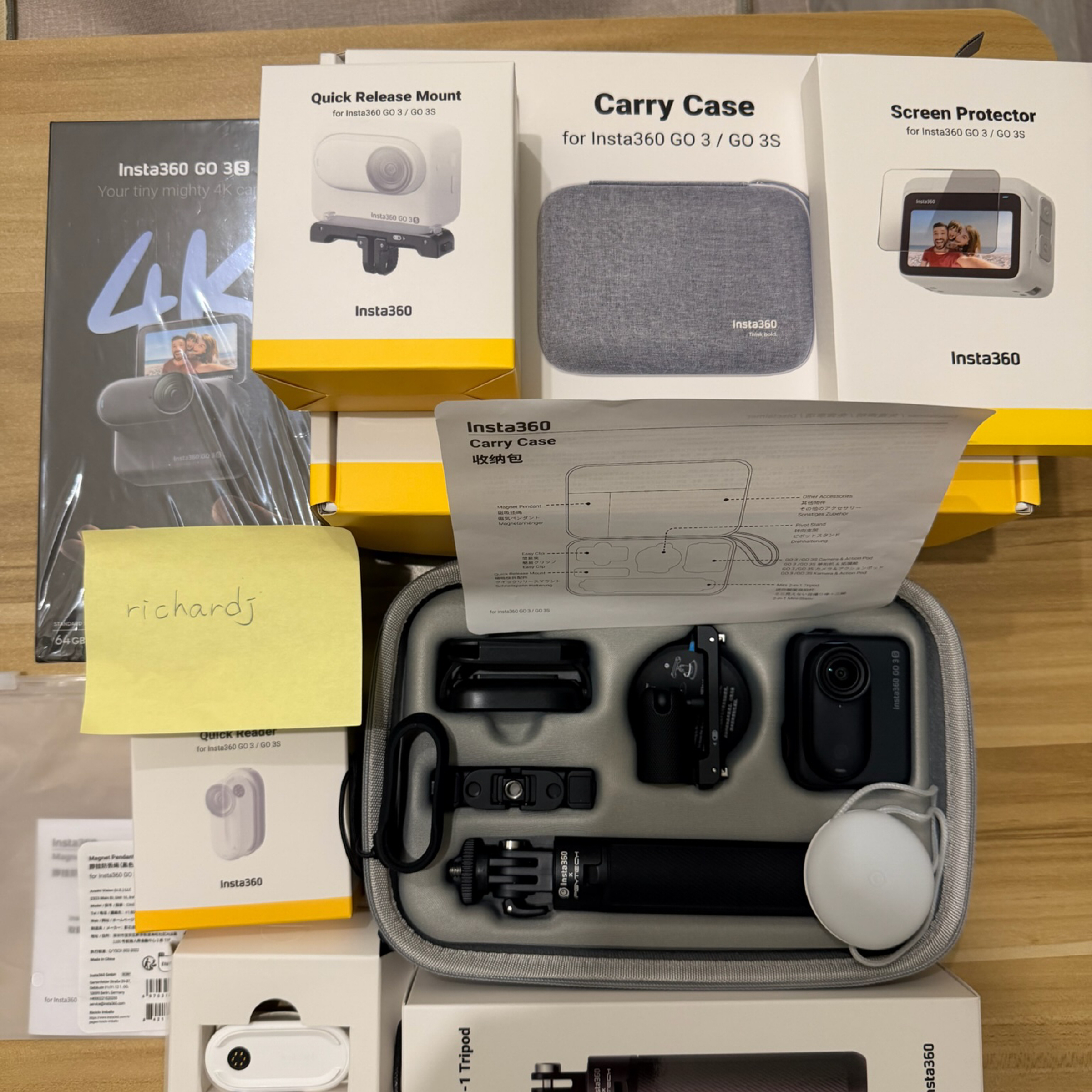 lnsta360 GO3S 64G 星耀黑 全能套組