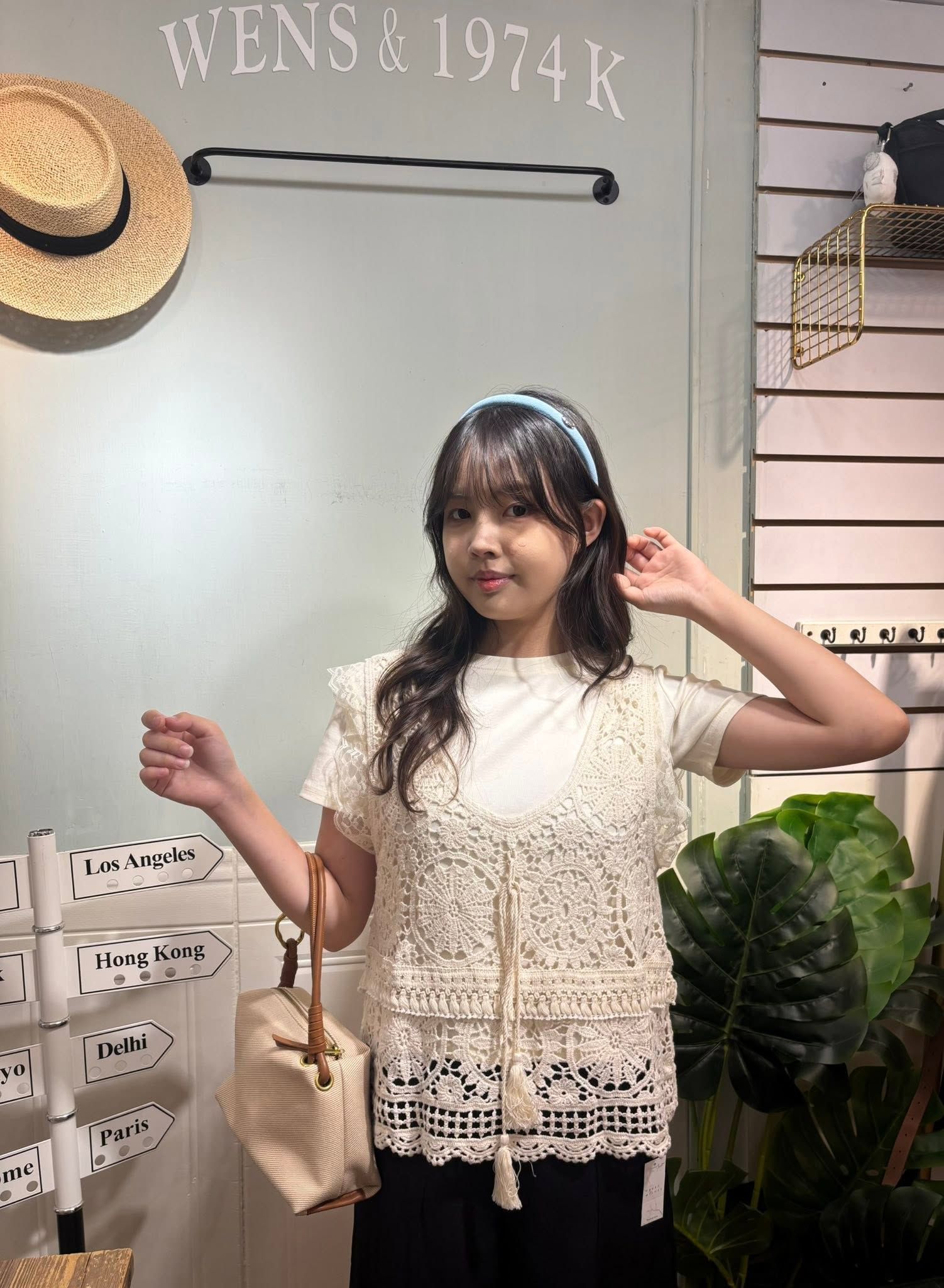 夏日套裝 set 〰️  韓系波西米亞風簍空蕾絲兩件套 （上衣+內裡）
