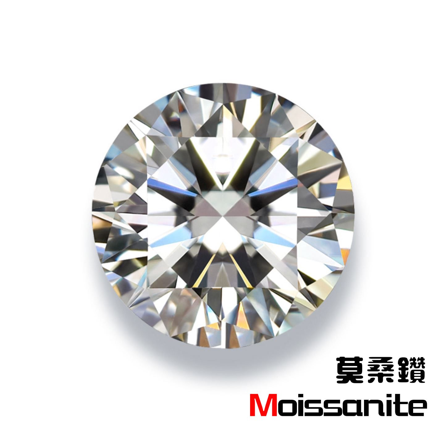 【頂級D color莫桑鑽/台灣出貨】莫桑鑽裸石圓形裸鑽火彩超棒批發人造寶石Diy戒指項鍊自由創作鑲嵌不是鋯石或水晶玻璃