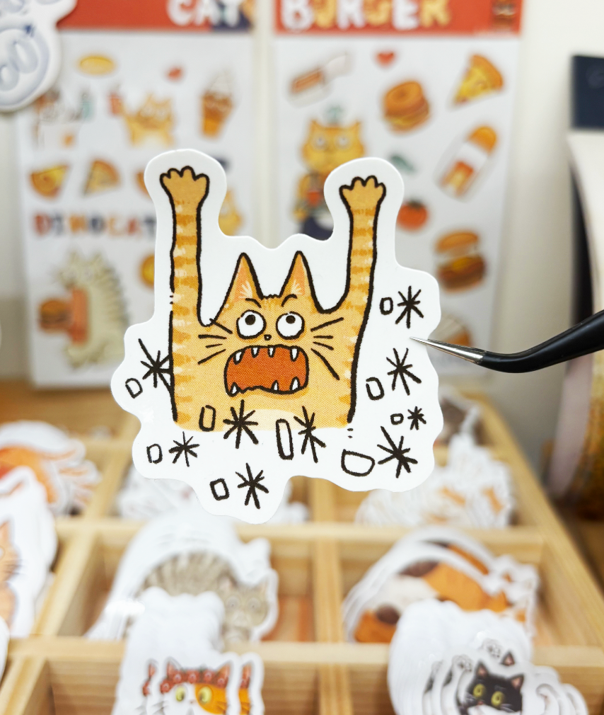 JENNY - 失控貓咪防水貼紙