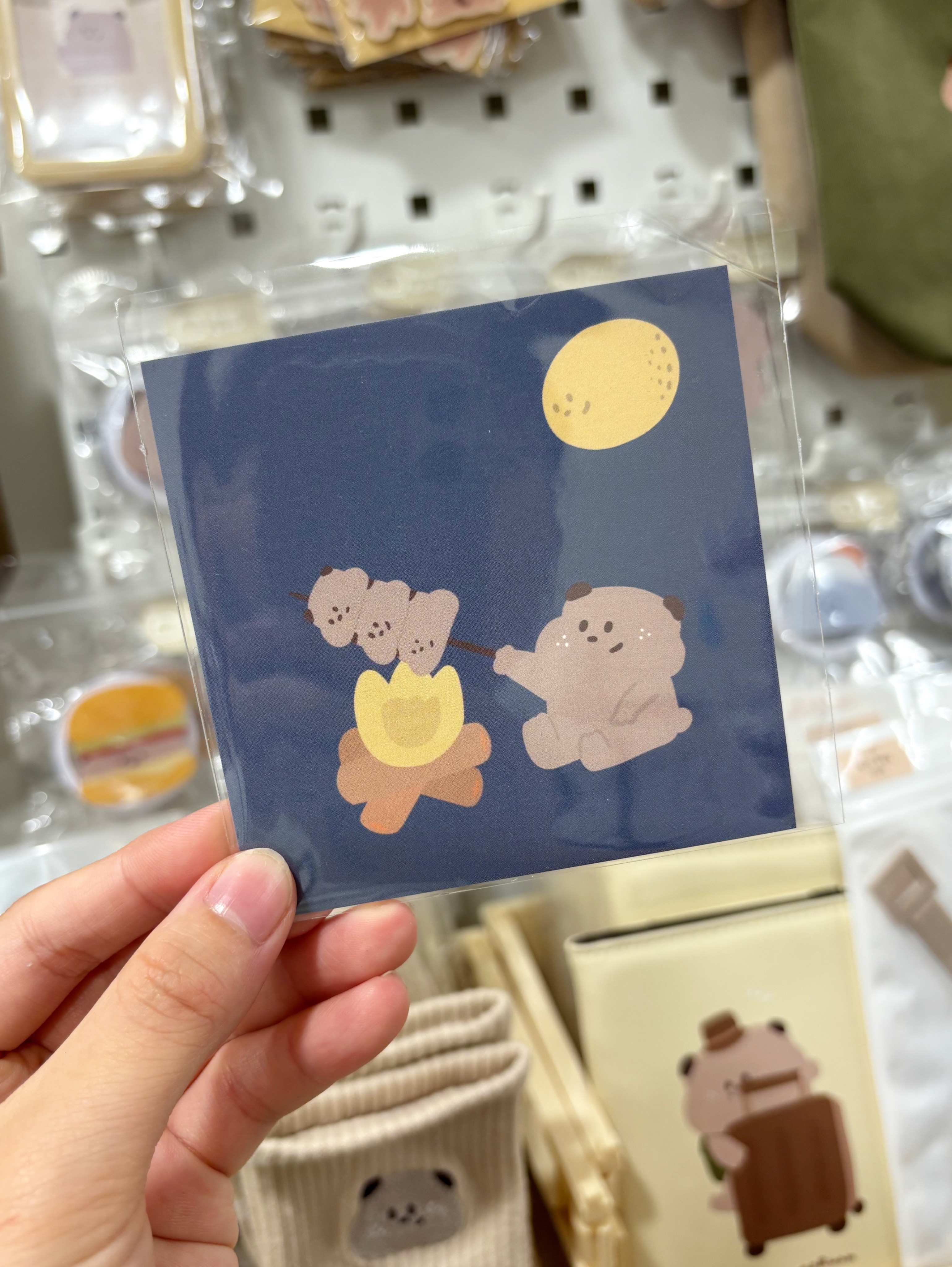 嘴邊肉星球 - 正方形明信片