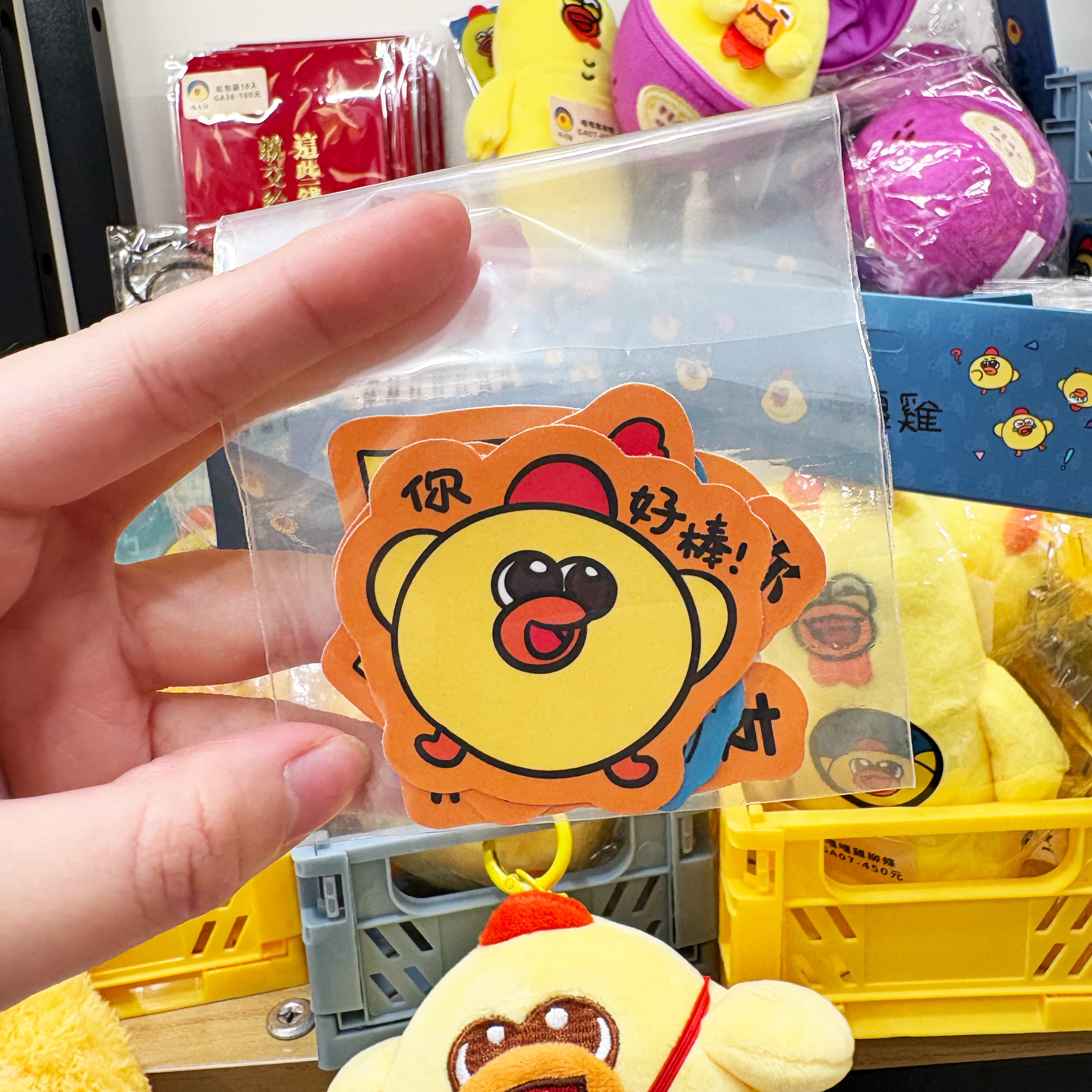 嘎嘎雞 - 海綿 ＆貼紙包 ＆ 便條本