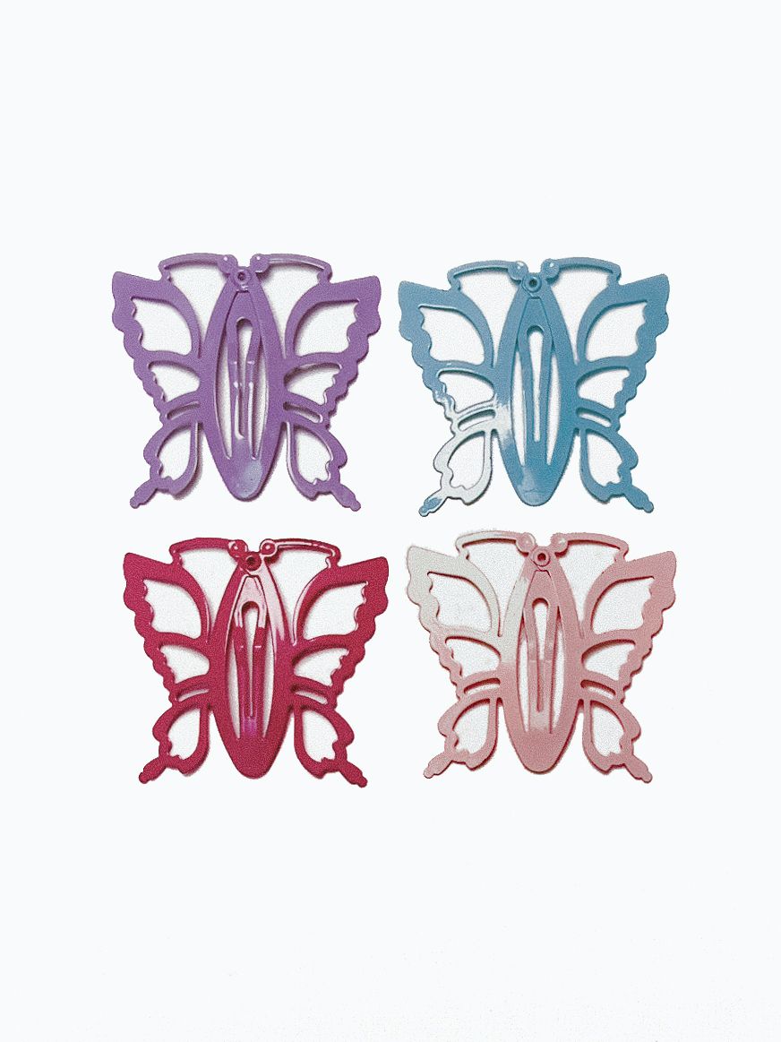 Peggy Chen 小蝴蝶女兒髮夾 粉桃藍紫