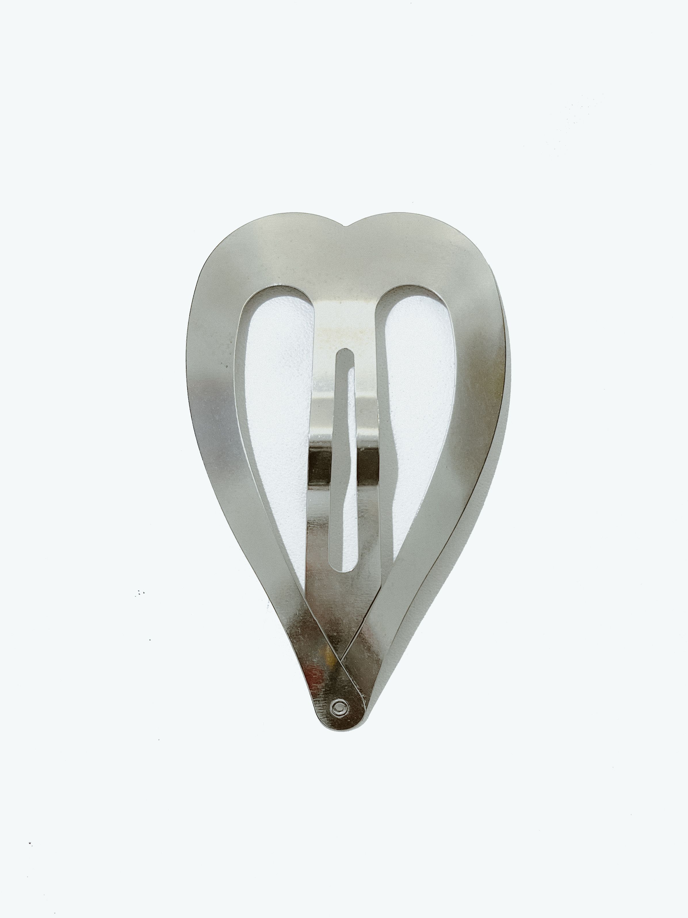 Peggy Chen 大愛心髮夾 銀