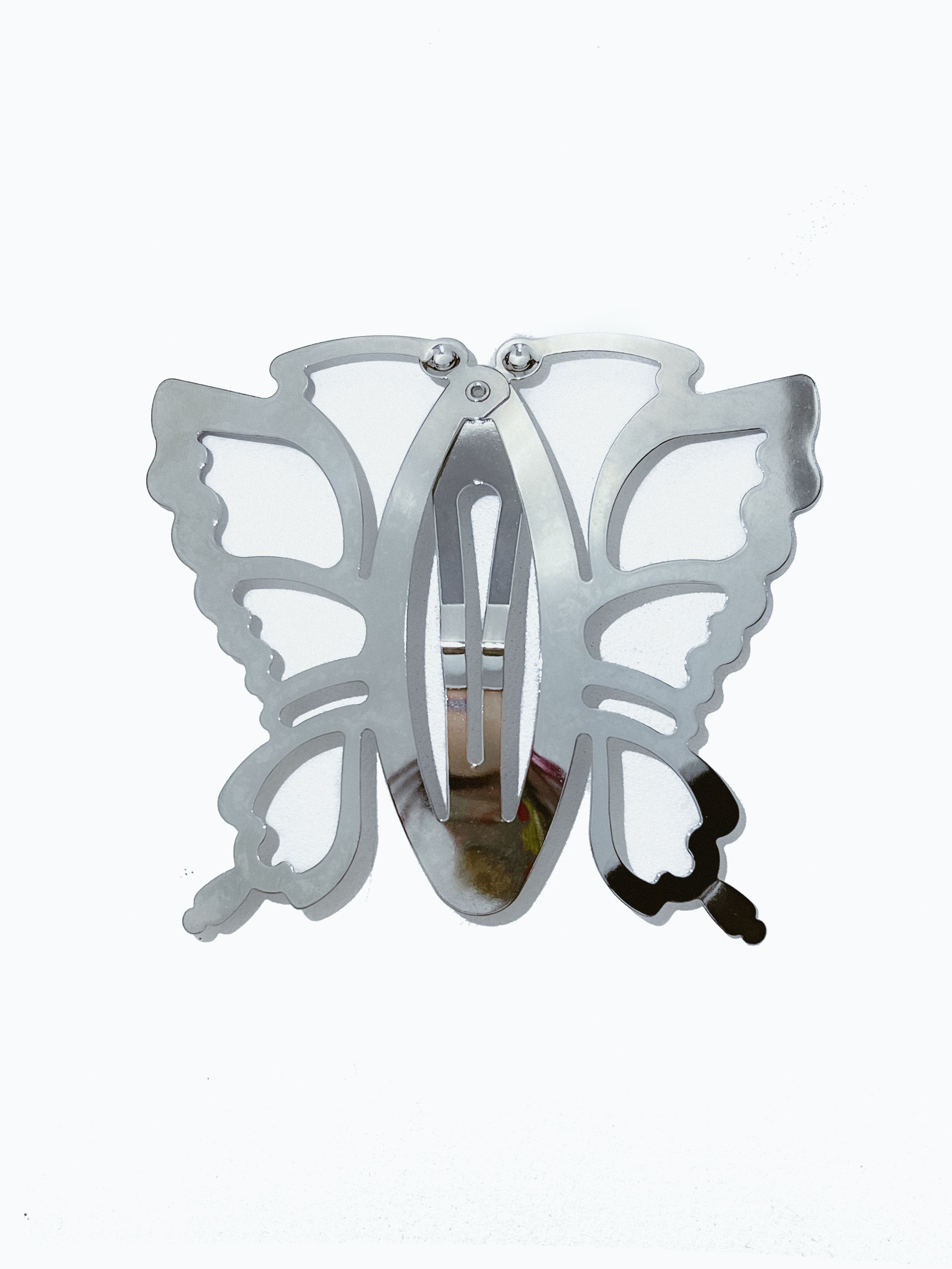 Peggy Chen 大蝴蝶媽咪髮夾 銀