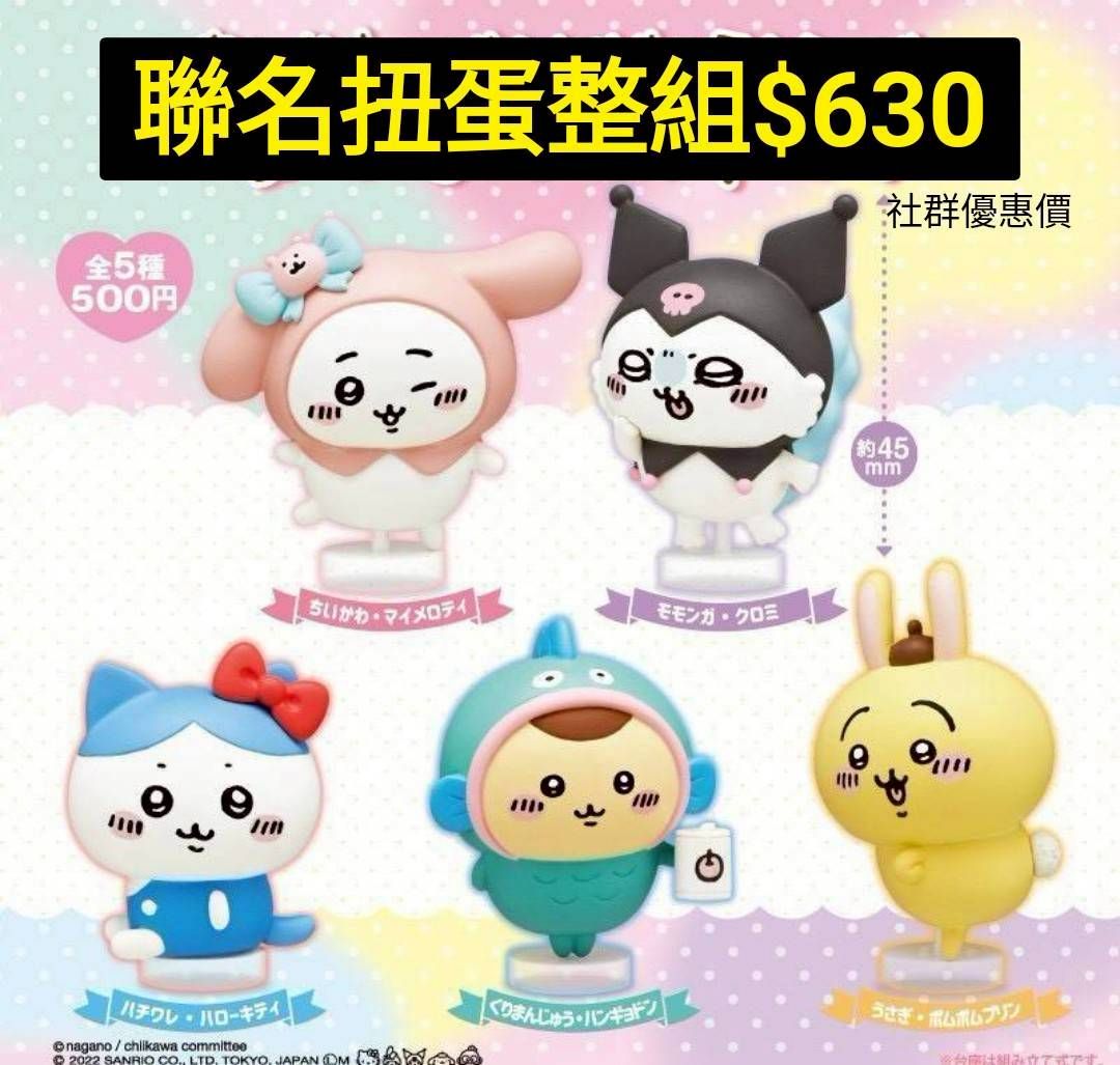 三麗鷗聯名公仔整組（含紙箱費用）