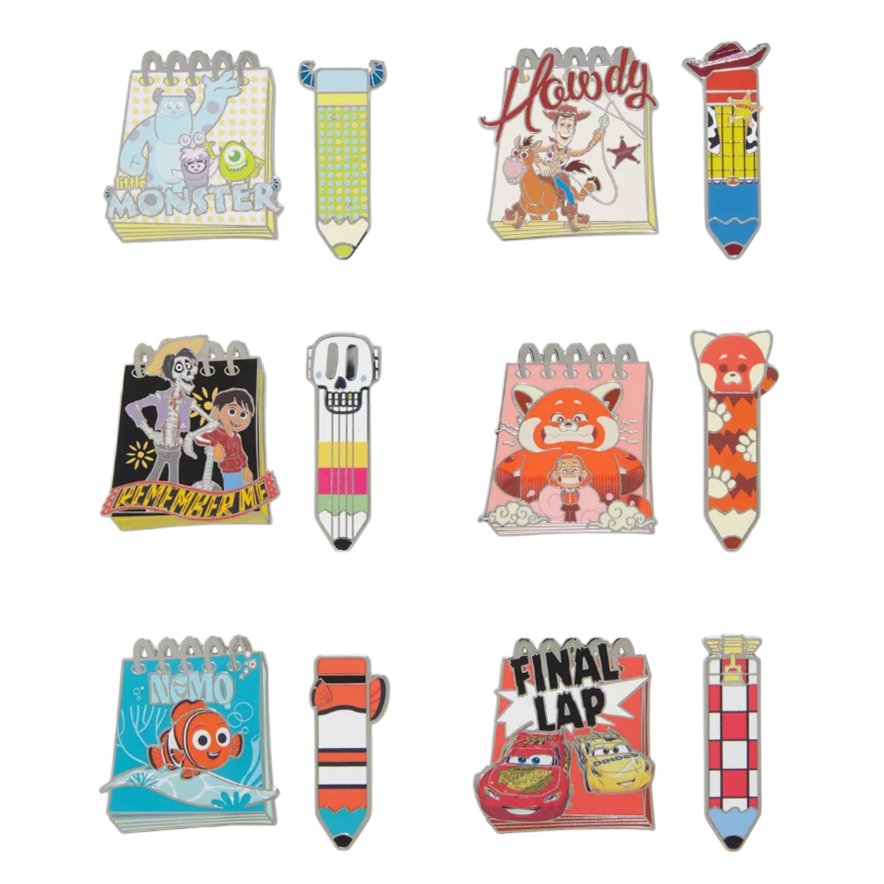 皮克斯筆記本+筆（2個徽章）