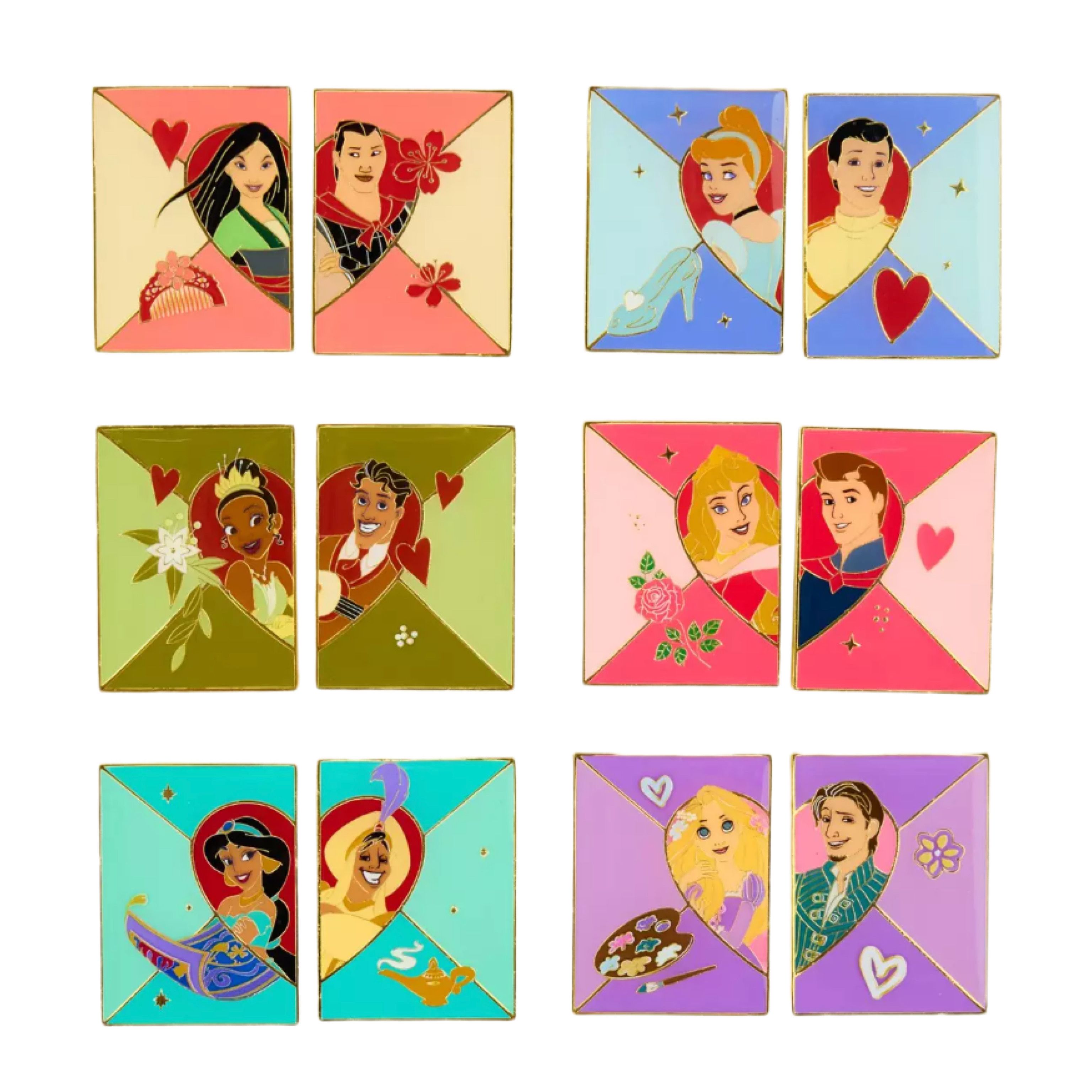 迪士尼公主+男主信封（一組有2個！）