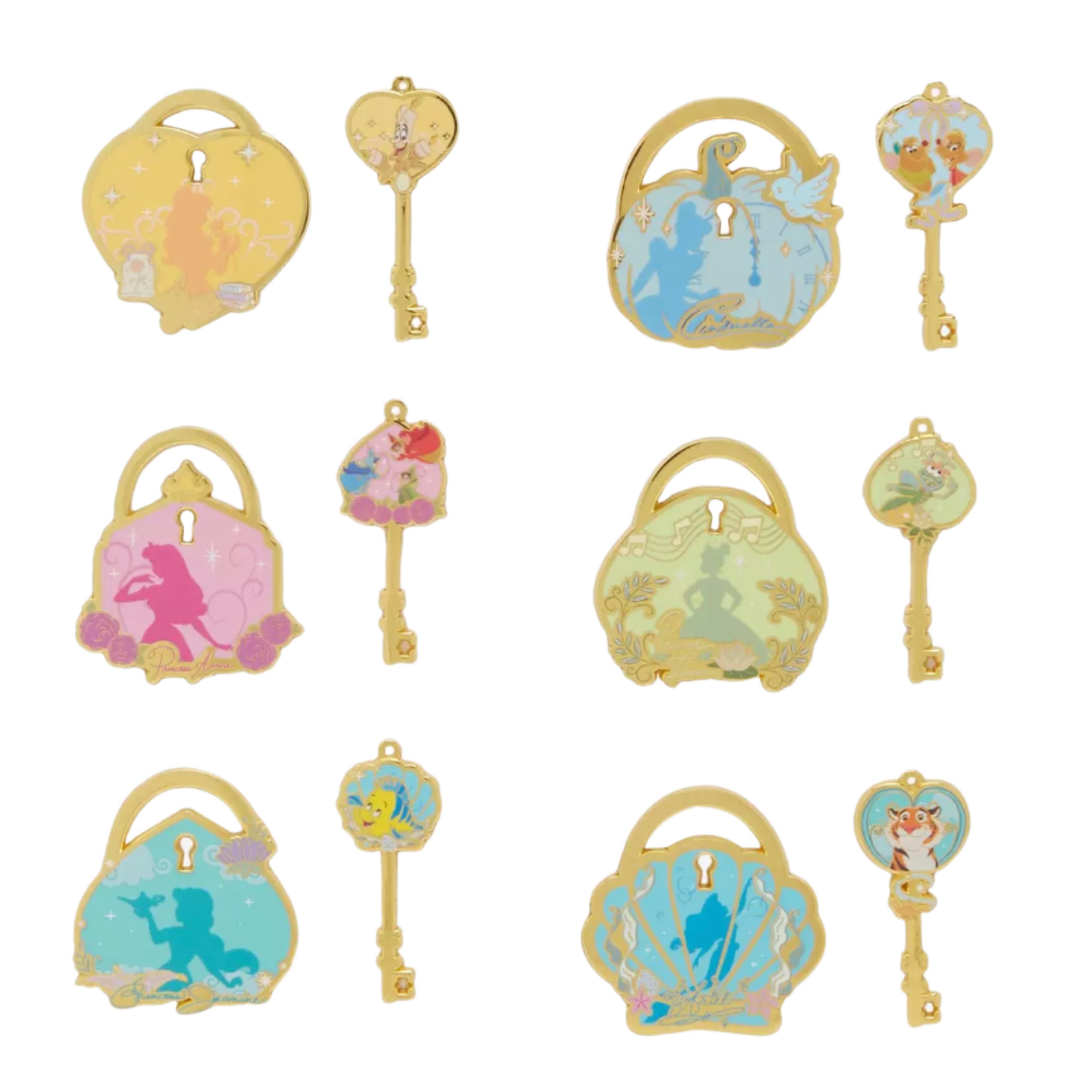 迪士尼公主鑰匙+鎖（一組有2個！）