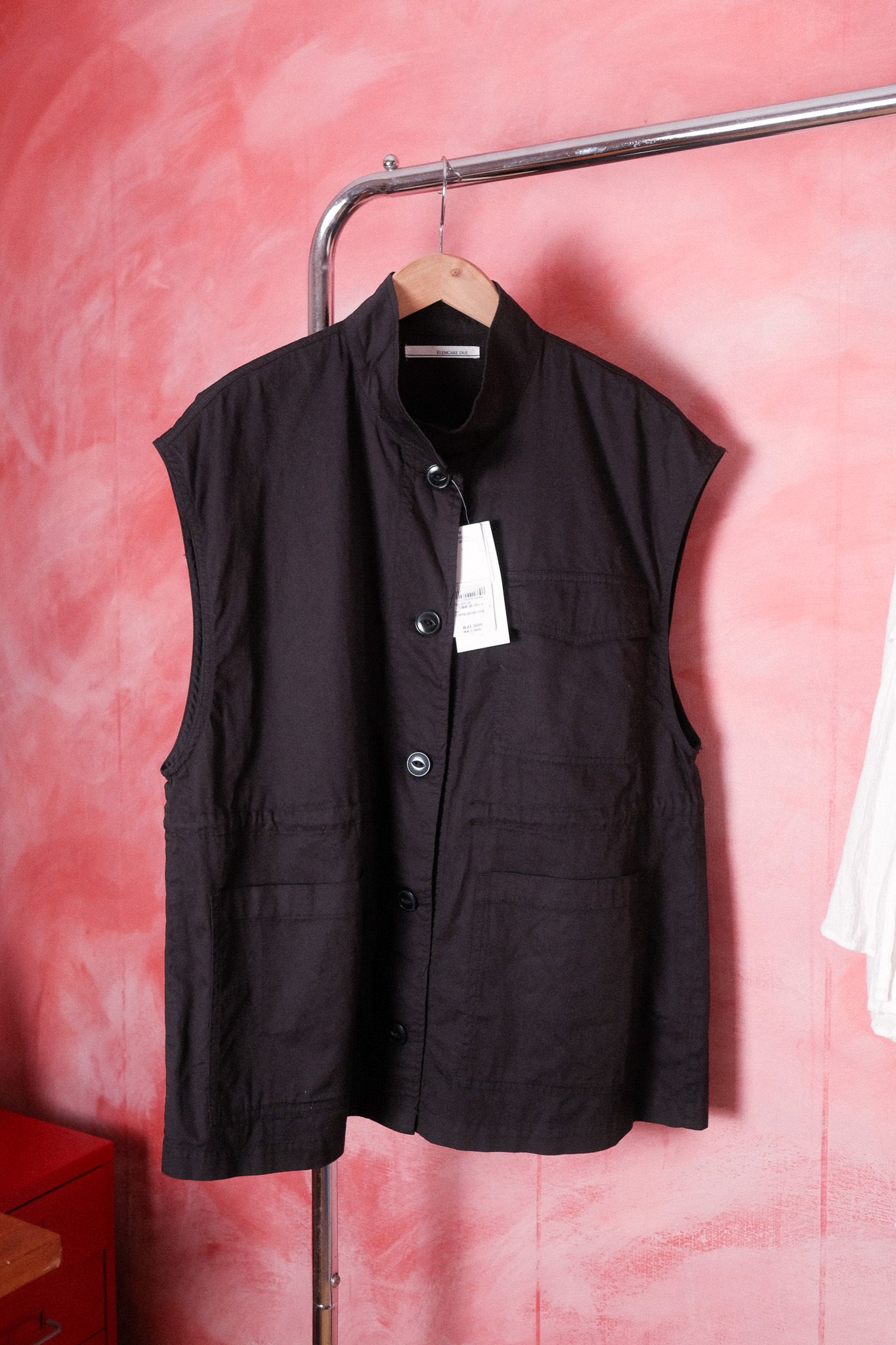 ElencareDue黑口袋收腰背心