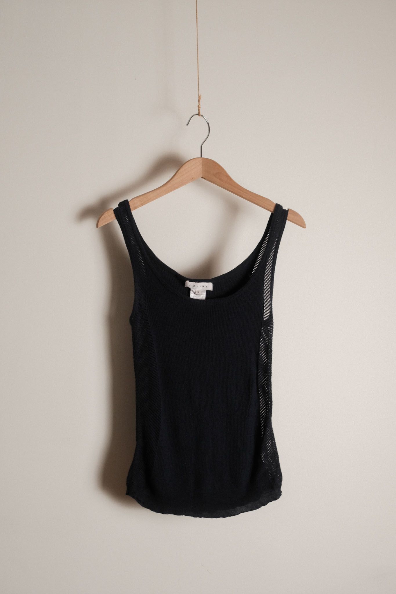Celine針織紋理深海藍背心