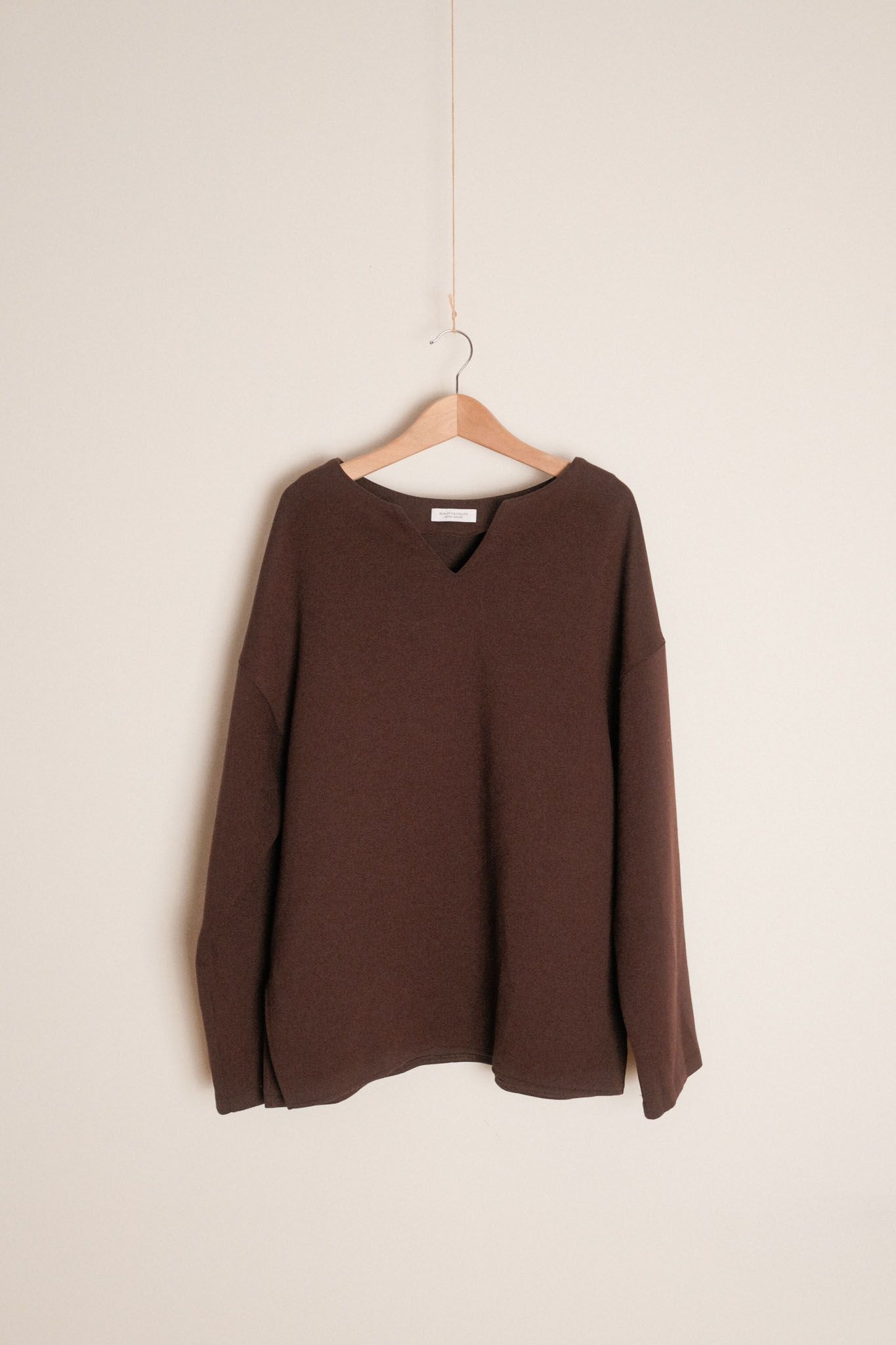 Beauty ＆ Youth深棕太空棉寬鬆長袖