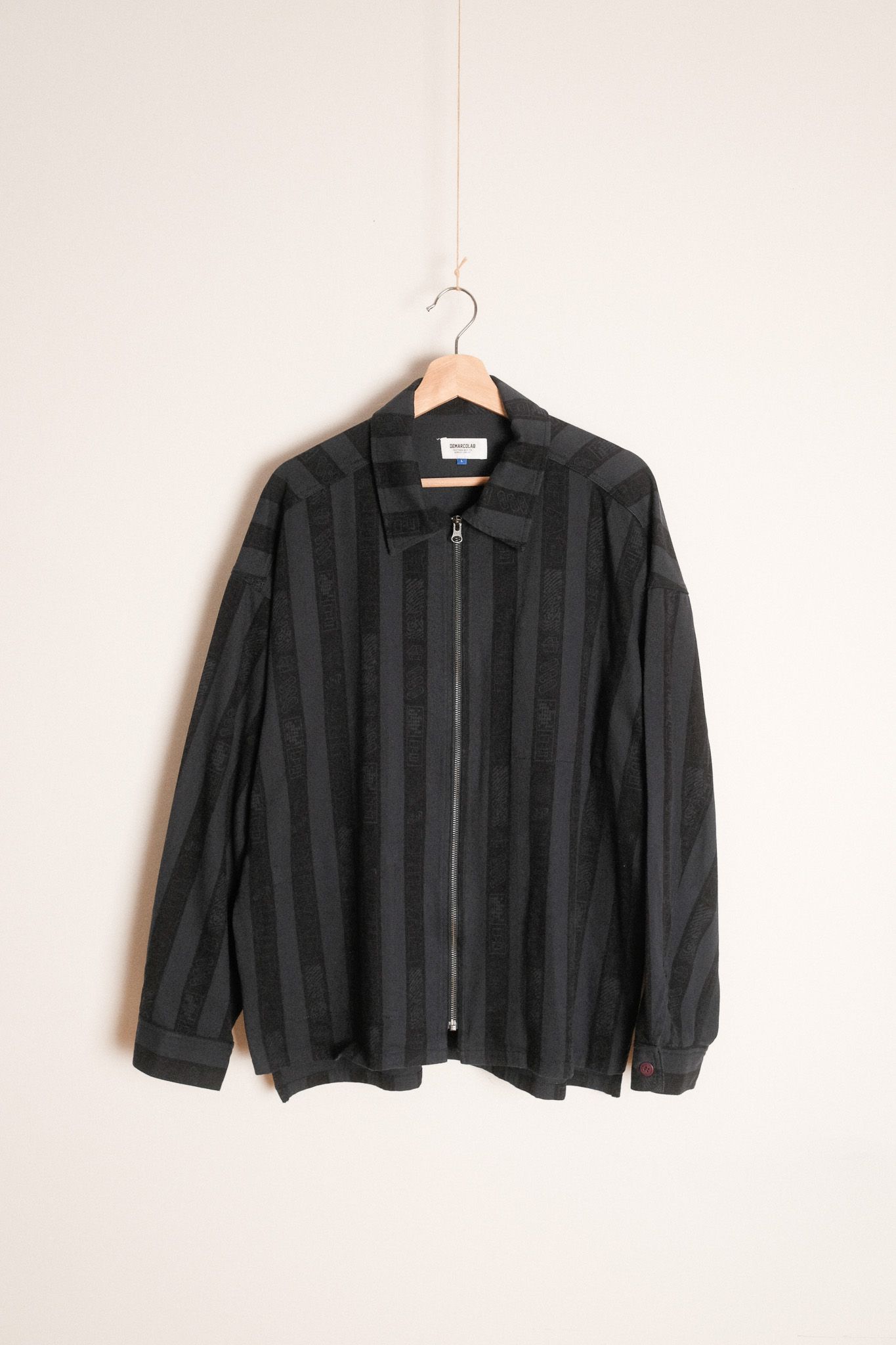 男子 Demarco Lab直條紋拉鍊工裝外套