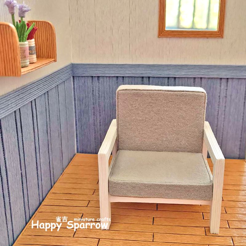 【現貨】白紙藤灰布椅