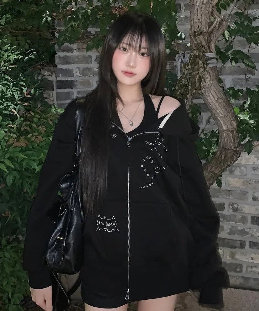 ＜預購＞AMBLER emoji 雙拉鍊連帽外套