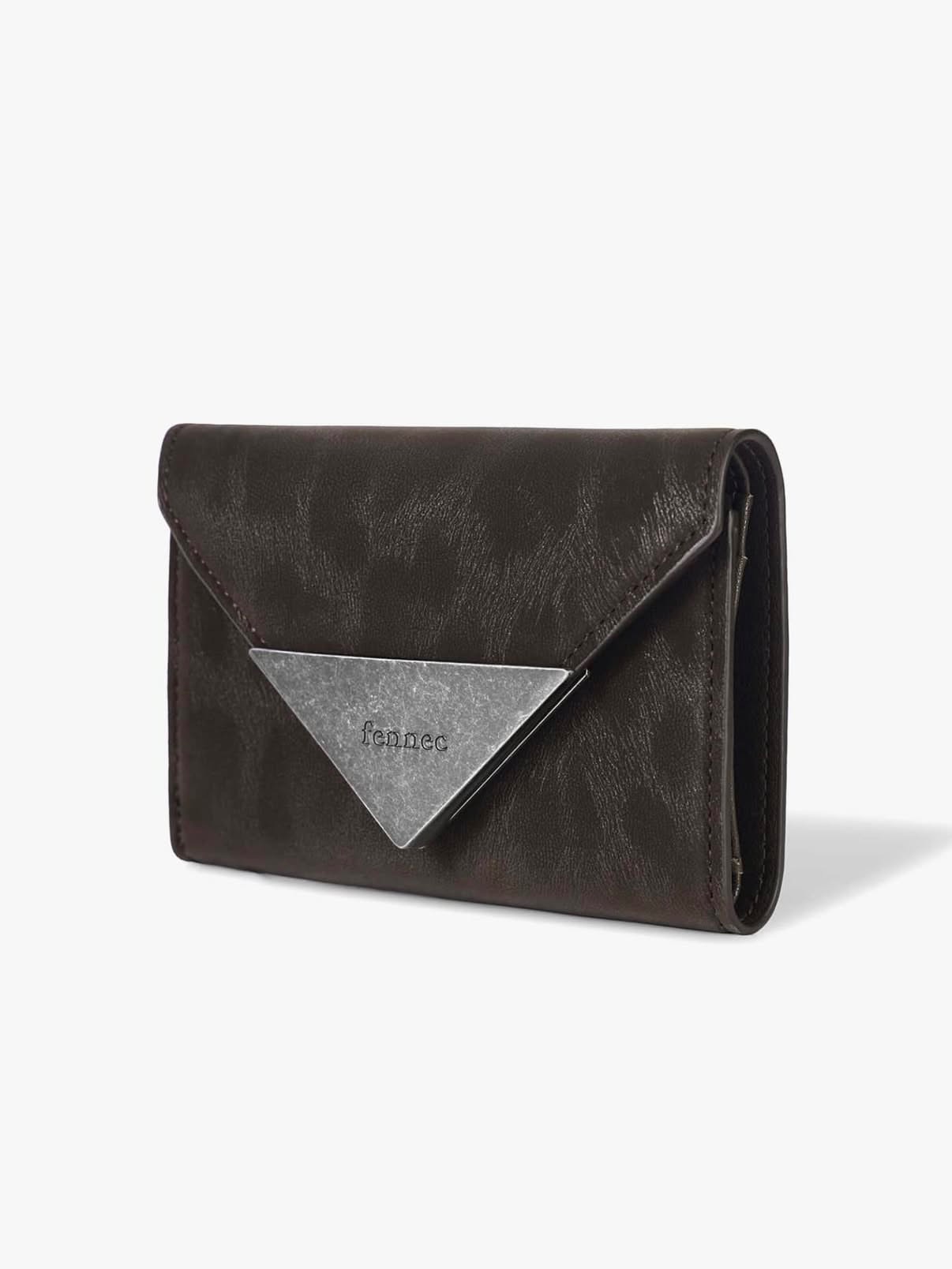 ＜預購＞新品Fennec三折短夾 豹紋棕