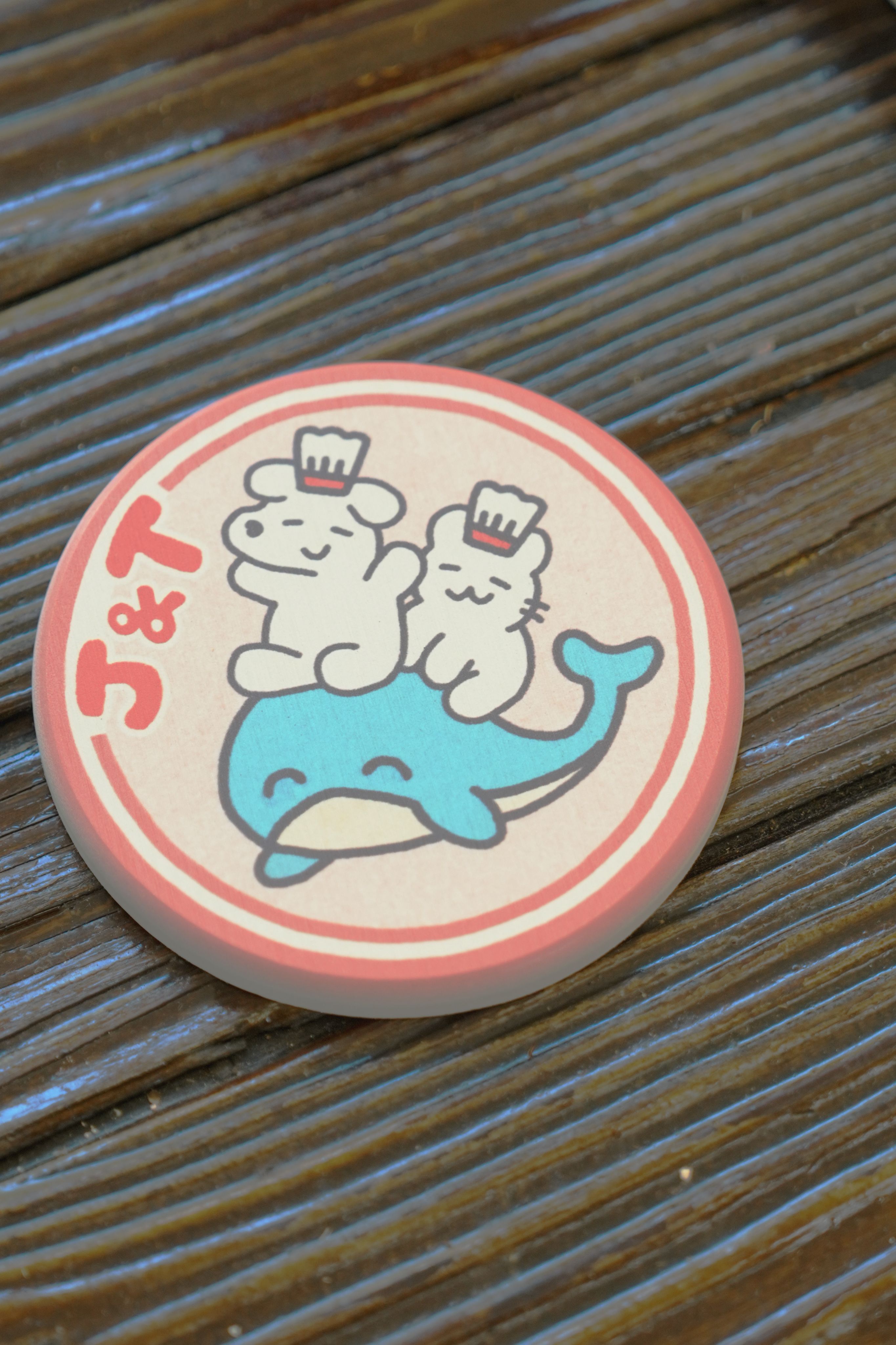 J＆T X 鯨魚餐車珪藻土吸水杯墊