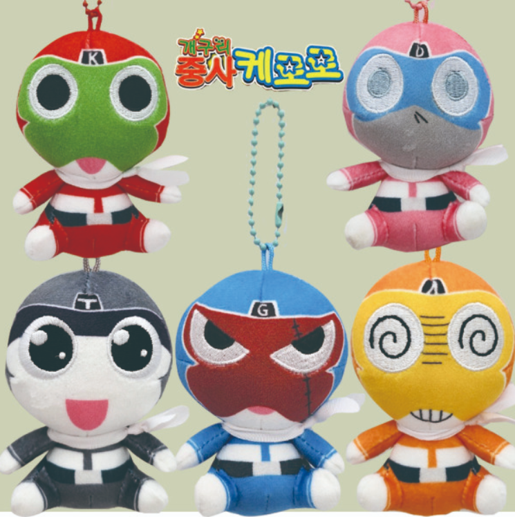 韓國正版授權 Keroro軍曹 Giroro Tamama Kururu Dororo 戰隊風吊飾 娃娃 玩偶 8公分