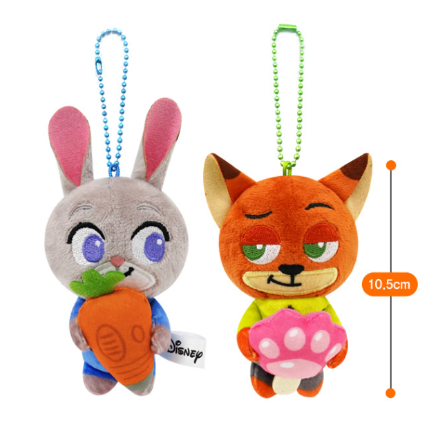 動物方城市 Zootopia 胡尼克 哈茱蒂 尼克 茱蒂 兔子 狐狸 冰棒/胡蘿蔔 吊飾 鑰匙圈 娃娃 玩偶 10公分高