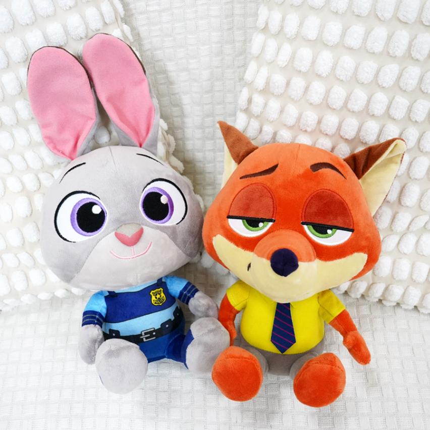 動物方城市 Zootopia 胡尼克 哈茱蒂 尼克 茱蒂 兔子 狐狸 坐姿 娃娃 玩偶 25公分高
