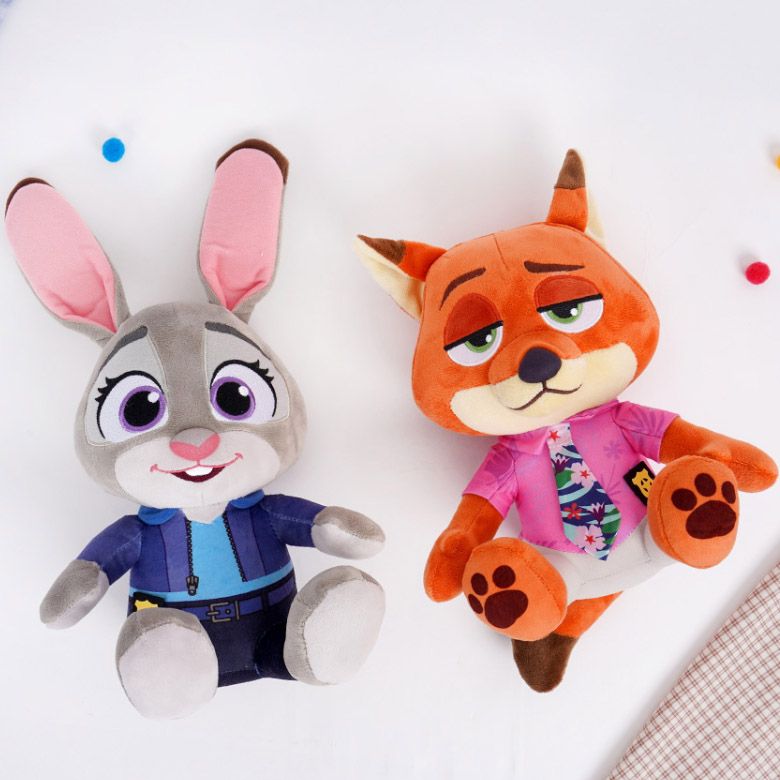 動物方城市2 Zootopia 胡尼克 哈茱蒂 尼克 茱蒂 兔子 狐狸 坐姿 娃娃 玩偶 35公分高