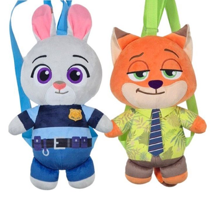 動物方城市 Zootopia 胡尼克 哈茱蒂 尼克 茱蒂 兔子 狐狸 造型背包 兒童背包 35公分高