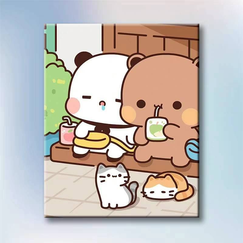 布布一二數字油畫30cm＊40cm（非官方）