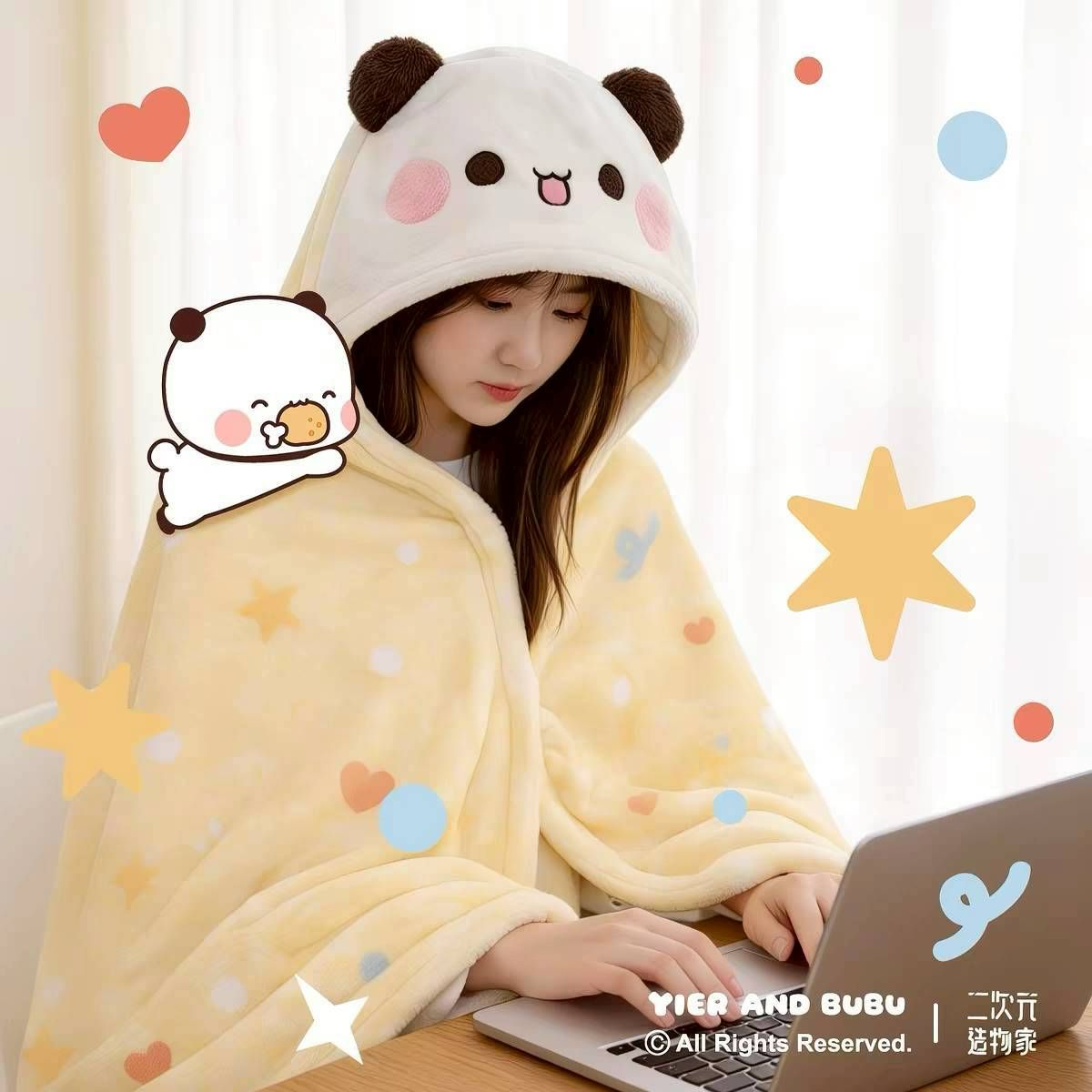 【正版授權】布布一二居家披肩（預購15~20天）