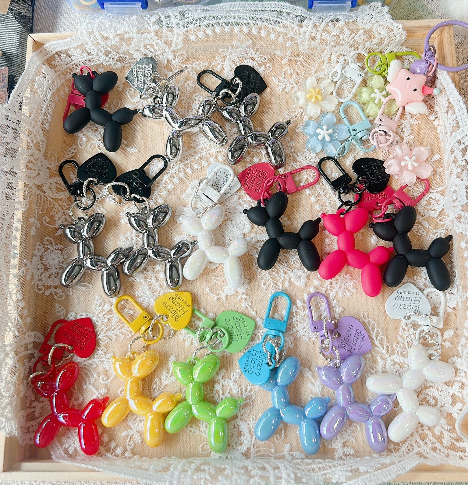 馬卡龍貴賓狗吊飾