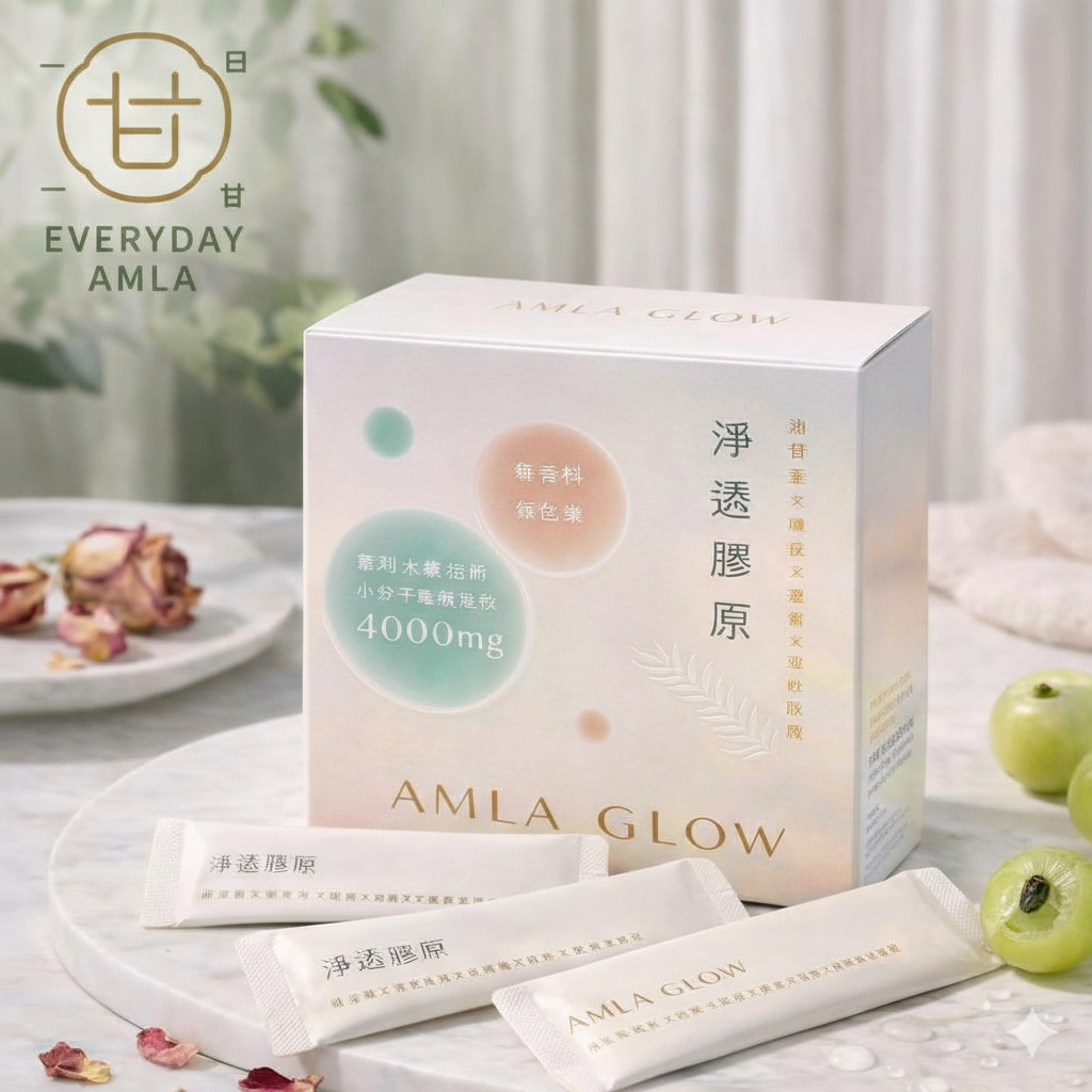 2026 最台最天然膠原蛋白 Amla Glow 淨透膠原 結合專利神經醯胺，由內煥發淨亮感