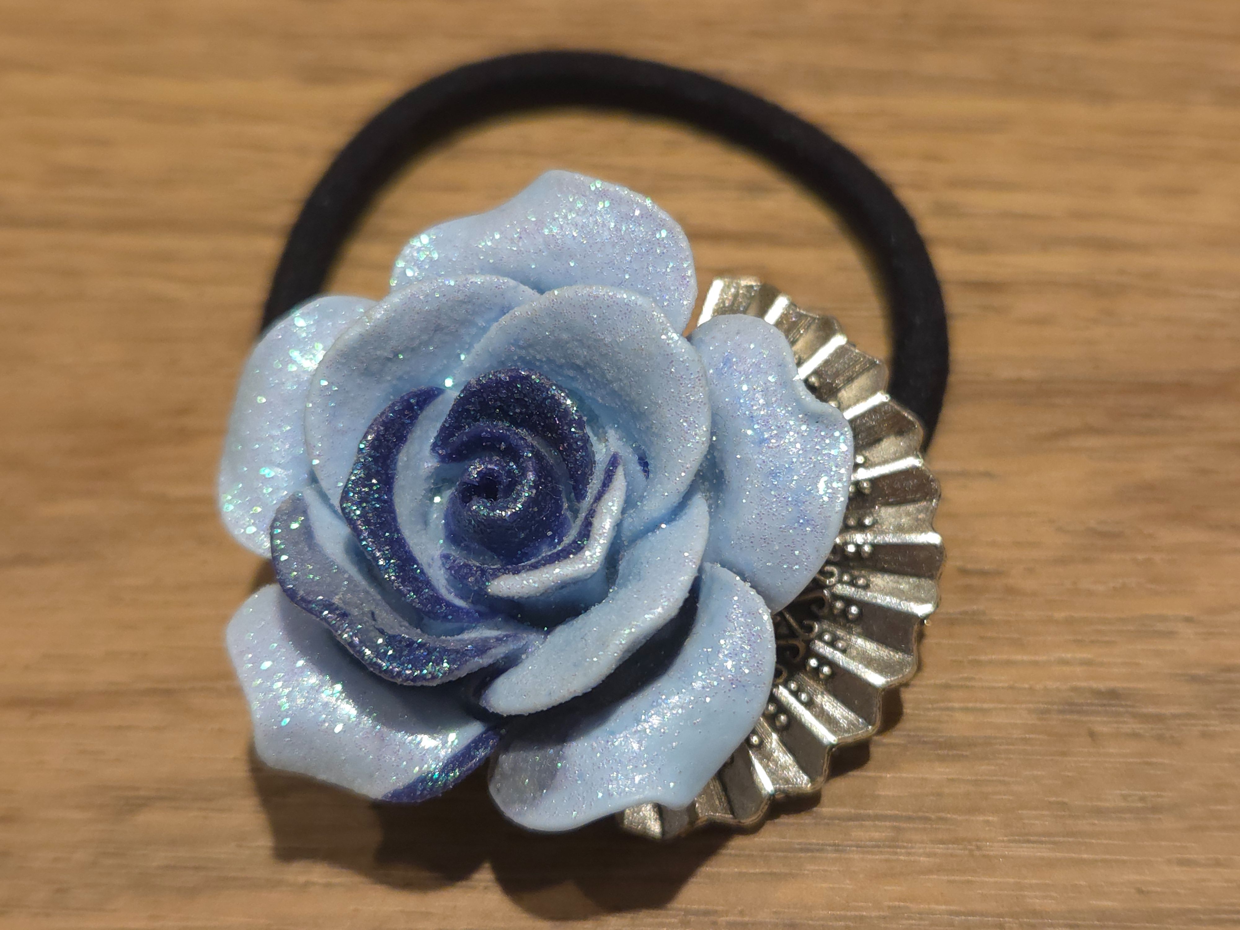 有螢光的髮圈 藍