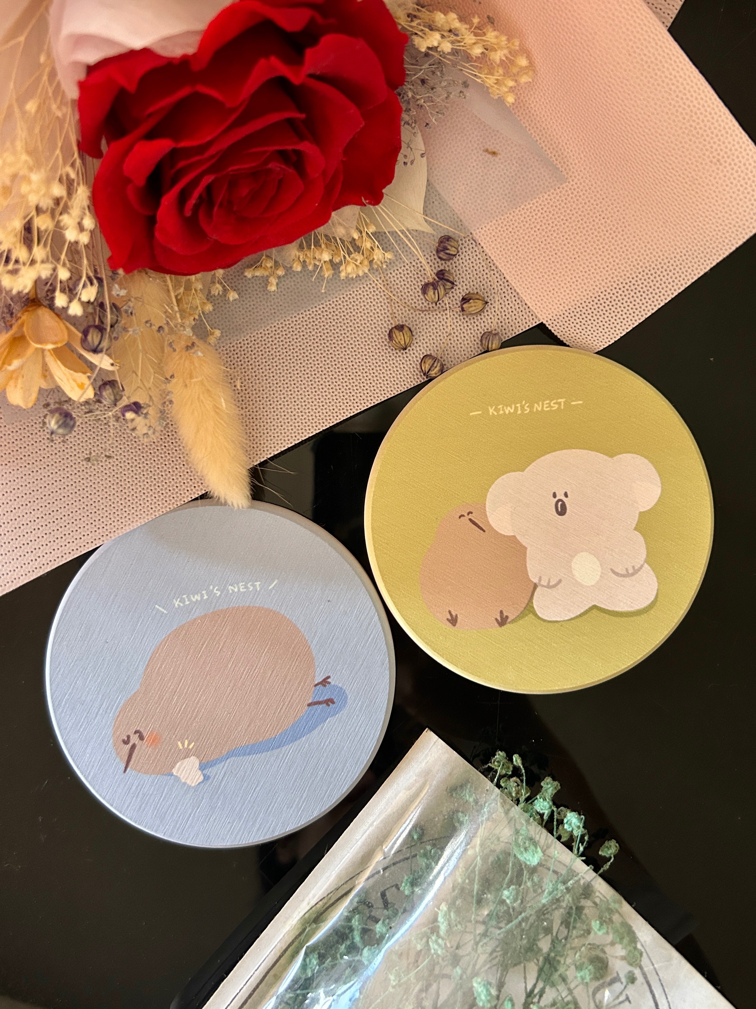 圓圓硅藻土吸水杯墊