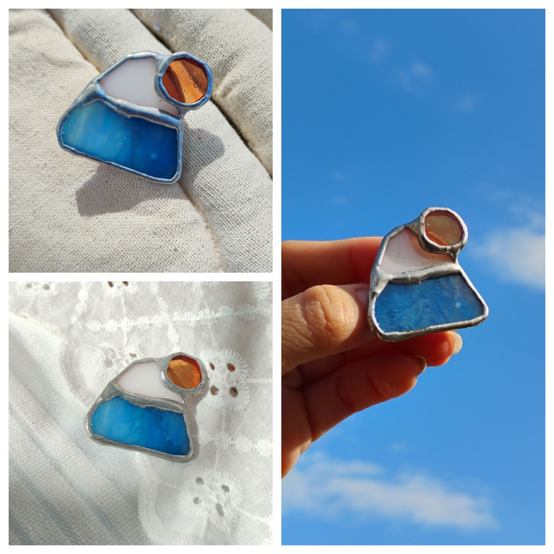 富士山玻璃小徽章