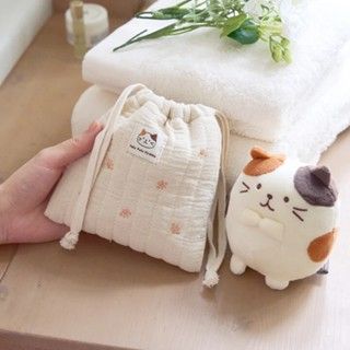 Fukufuku Nyanko  Hapins品牌官方正品 棉質束口袋