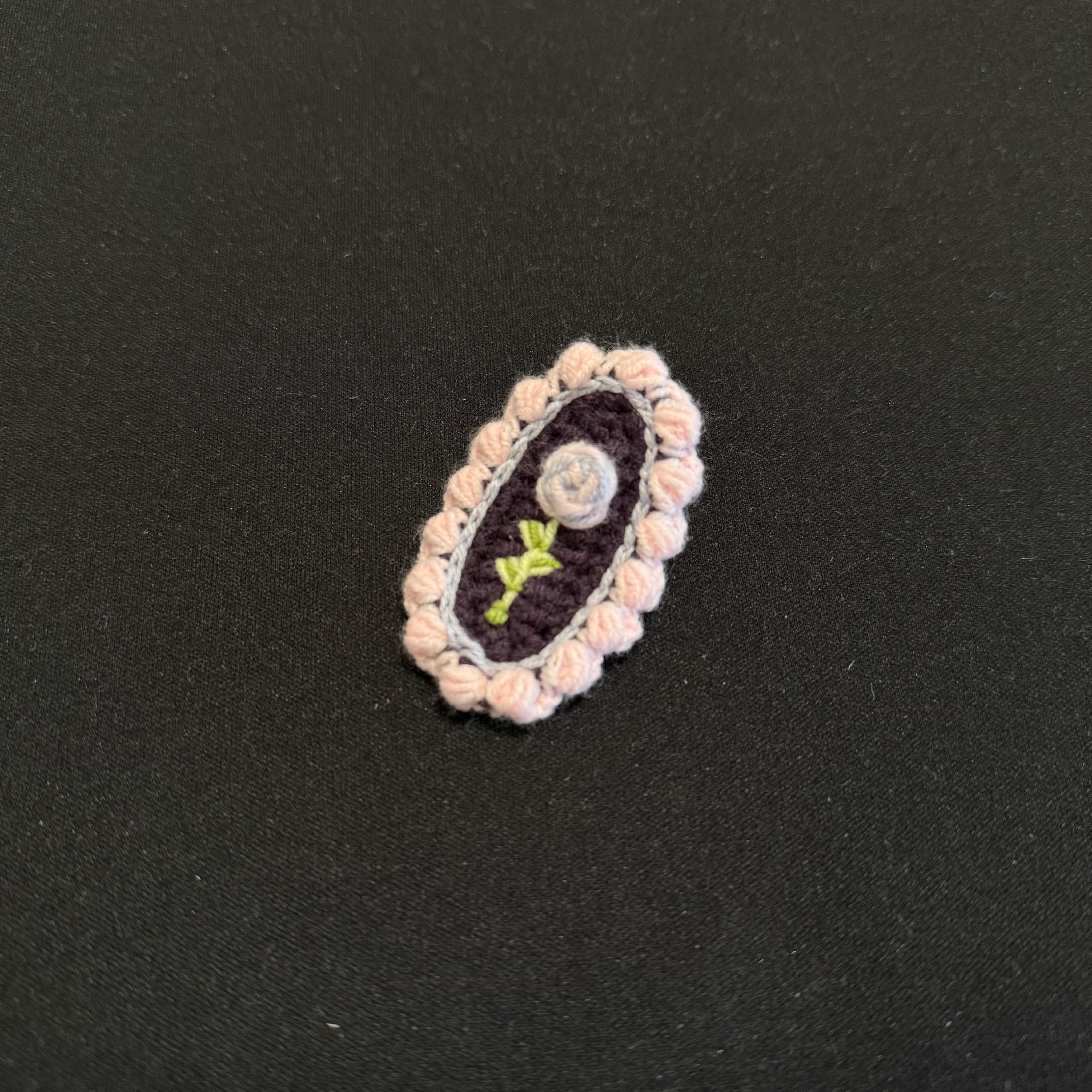 暮色薔薇｜手工鉤織髮夾