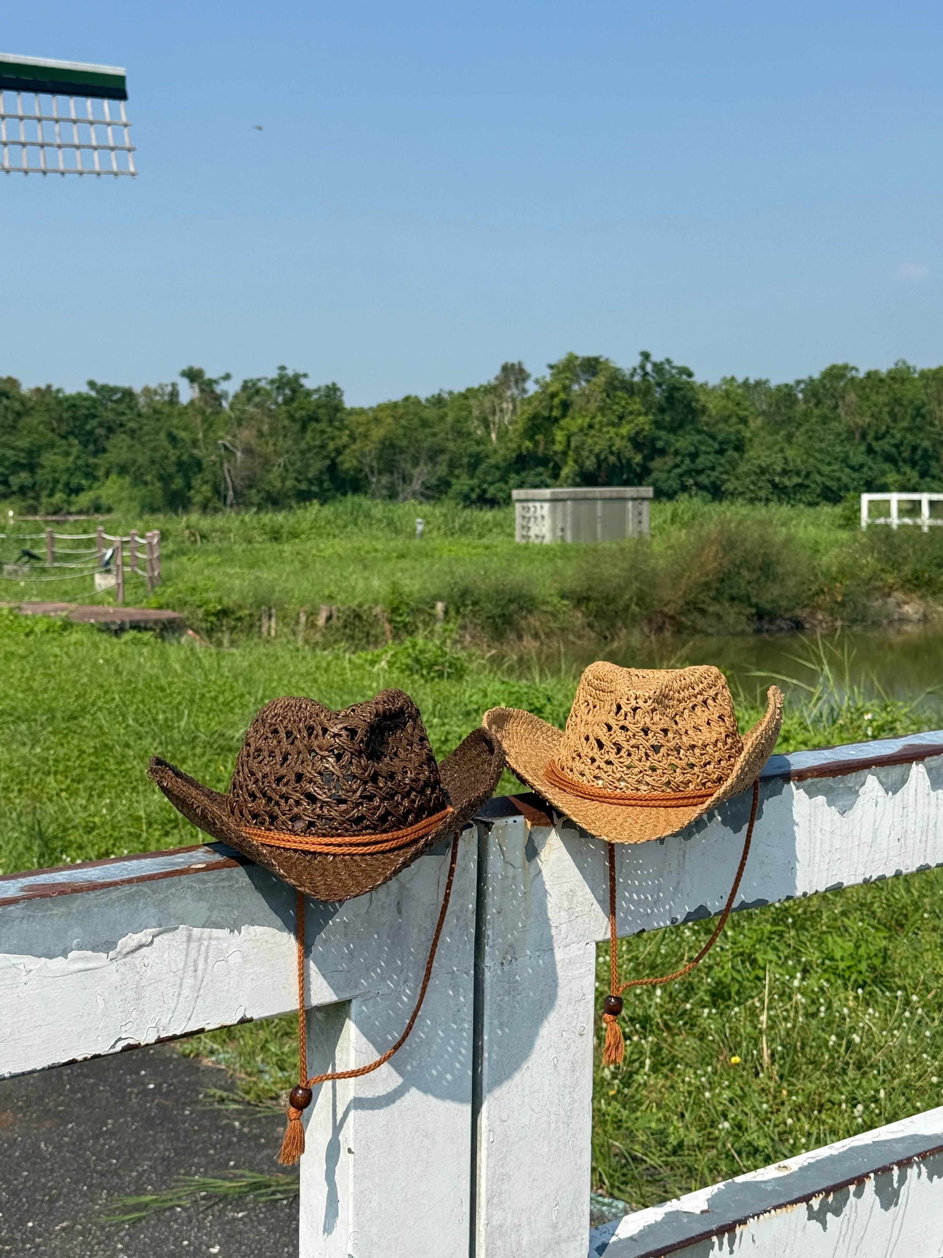 Cowgirl Summer 🎞️🤎🤠夏日牛仔草編帽 西部牛仔 簍空 編織 草帽 牛仔帽 遮陽帽