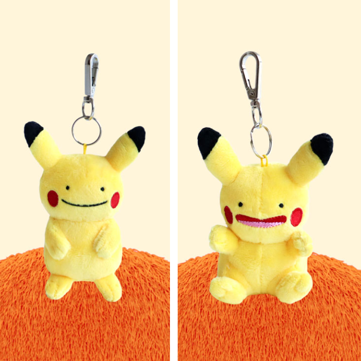 韓國正版授權 神奇寶貝 精靈寶可夢Pokemon 百變怪皮卡丘 玩偶 娃娃 吊飾 鑰匙圈 8公分高
