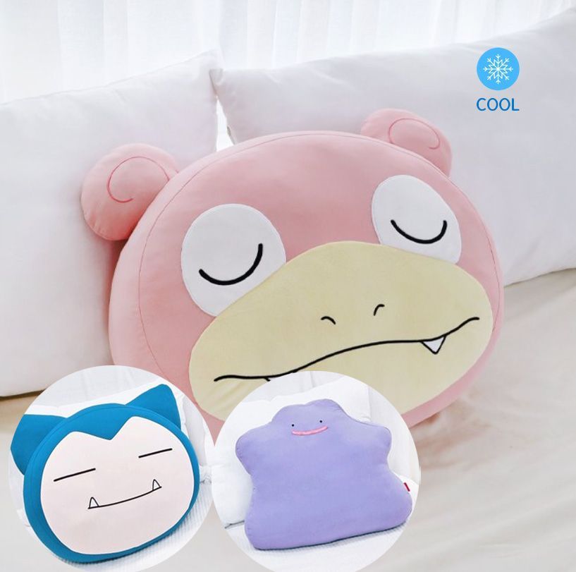 ＜超取限1＞韓國正版授權神奇寶貝 精靈寶可夢Pokemon 呆呆獸 卡比獸 百變怪 大頭造型涼感抱枕 靠墊