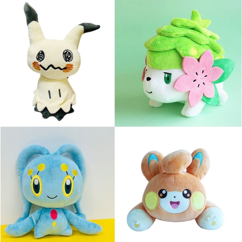 韓國正版授權神奇寶貝 精靈寶可夢Pokemon 謝米 瑪納霏 布撥 謎擬Q 經典娃娃 25公分高