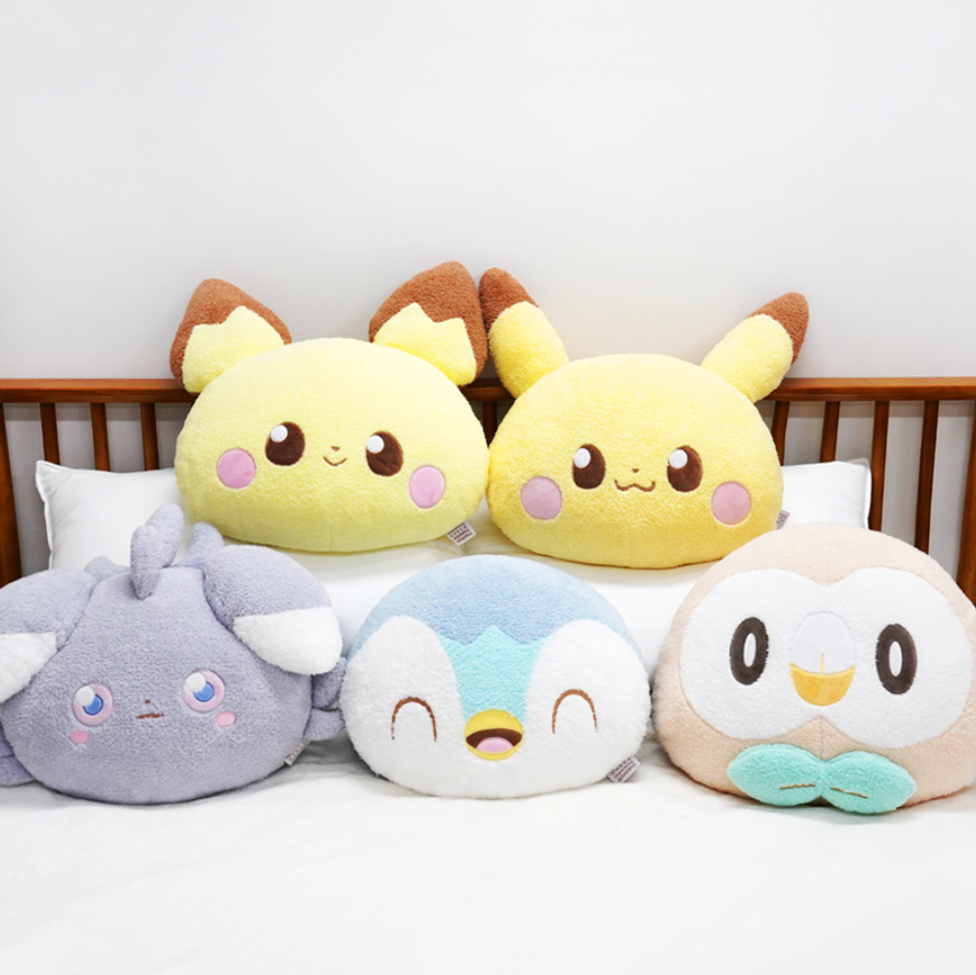超取限1🔻韓國正版授權神奇寶貝 精靈寶可夢Pokemon 波加曼 皮卡丘 妙喵 木木梟 皮丘 一對鼠 圓滾滾 大頭抱枕