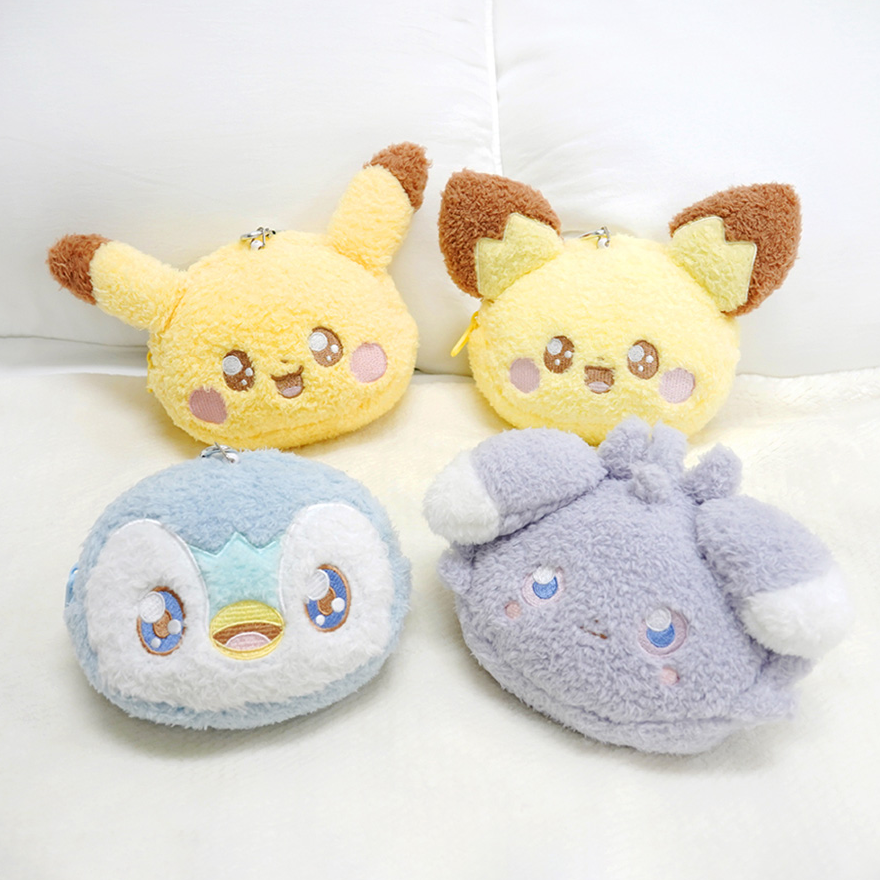 韓國正版授權神奇寶貝 精靈寶可夢Pokemon 波加曼 皮卡丘 妙喵 皮丘 大頭 伸縮卡套 小物袋 可收納 14公分寬