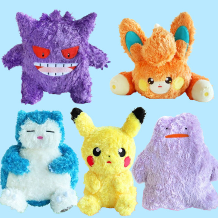 韓國正版授權神奇寶貝 精靈寶可夢Pokemon 皮卡丘 巴布土撥 耿鬼 百變怪 卡比獸 毛絨玩偶 娃娃 23公分高