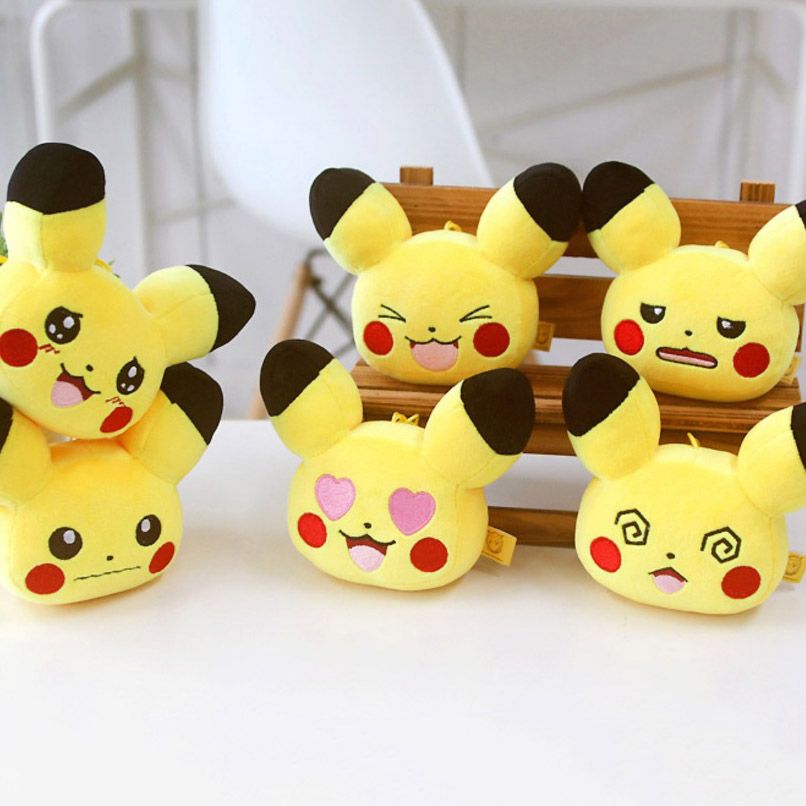 韓國正版授權神奇寶貝 精靈寶可夢Pokemon 皮卡丘大頭 娃娃 吊飾 玩偶 鑰匙圈