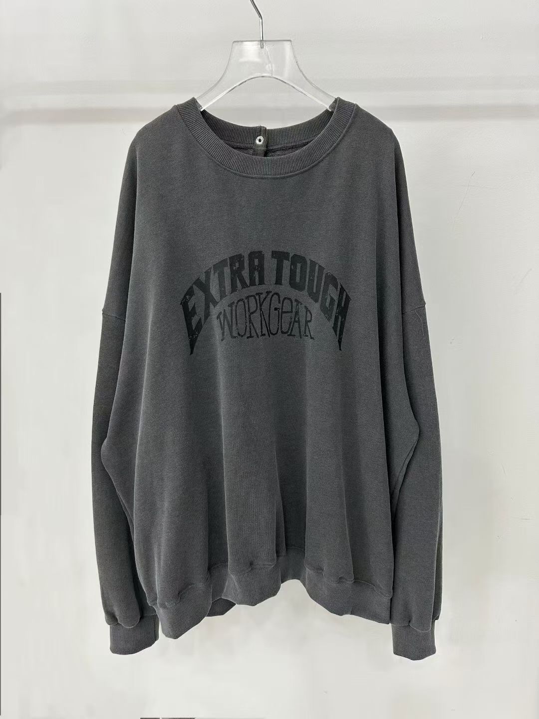 【咕G歐妮】現貨。 正韓雙面穿長袖T恤 前後可穿上衣 開扣外套 開襟上衣 寬鬆版型率性風格 大學T 韓國製流行女裝